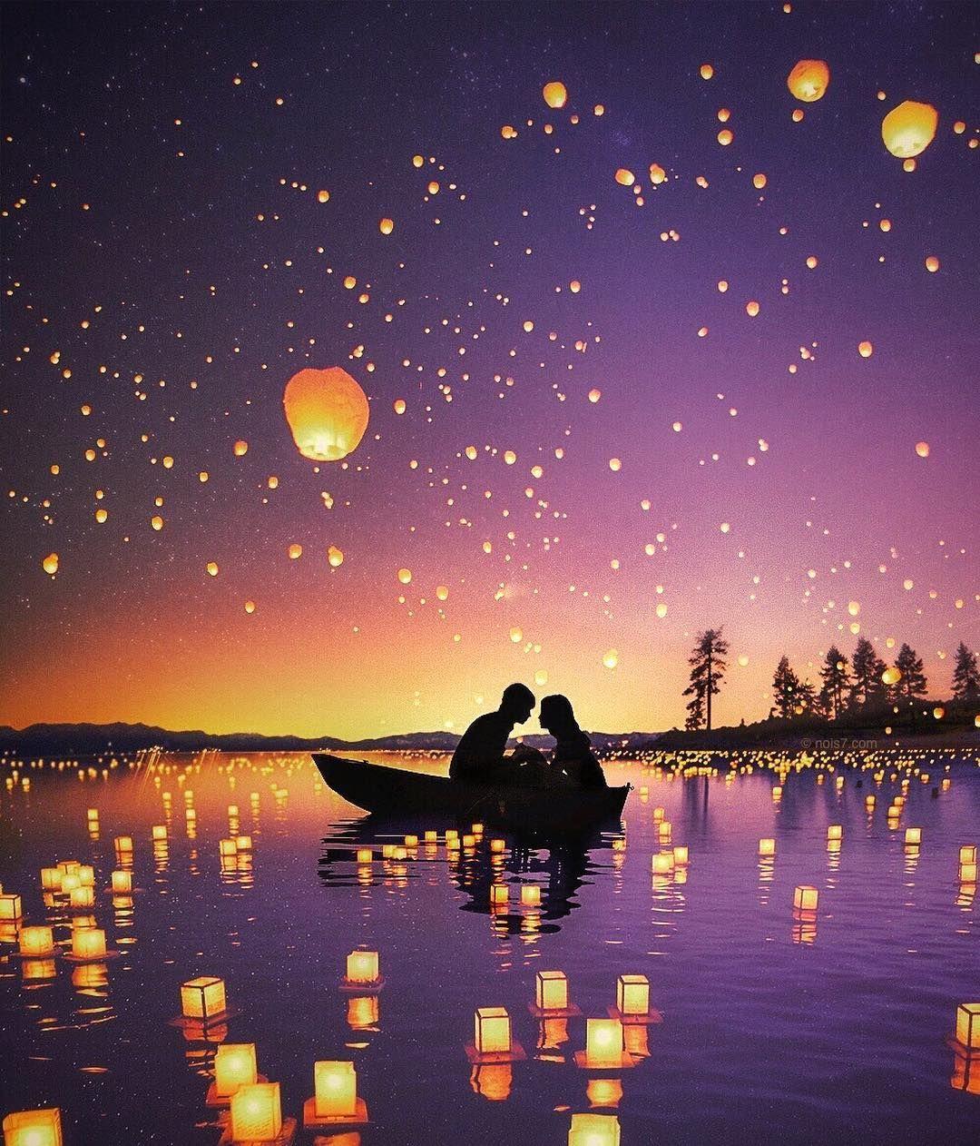 1080x1262 You are the glow to my flying lantern Happy Lantern Festival China! Make a wish ✨. Dreamy landscapes, Sky lanterns, Disney art