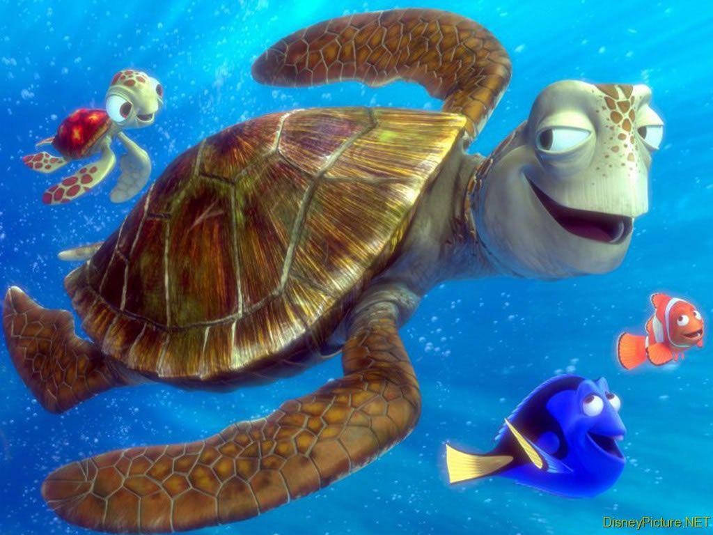 1024x768 Finding Nemo Nemo Turtle HD Wallpaper