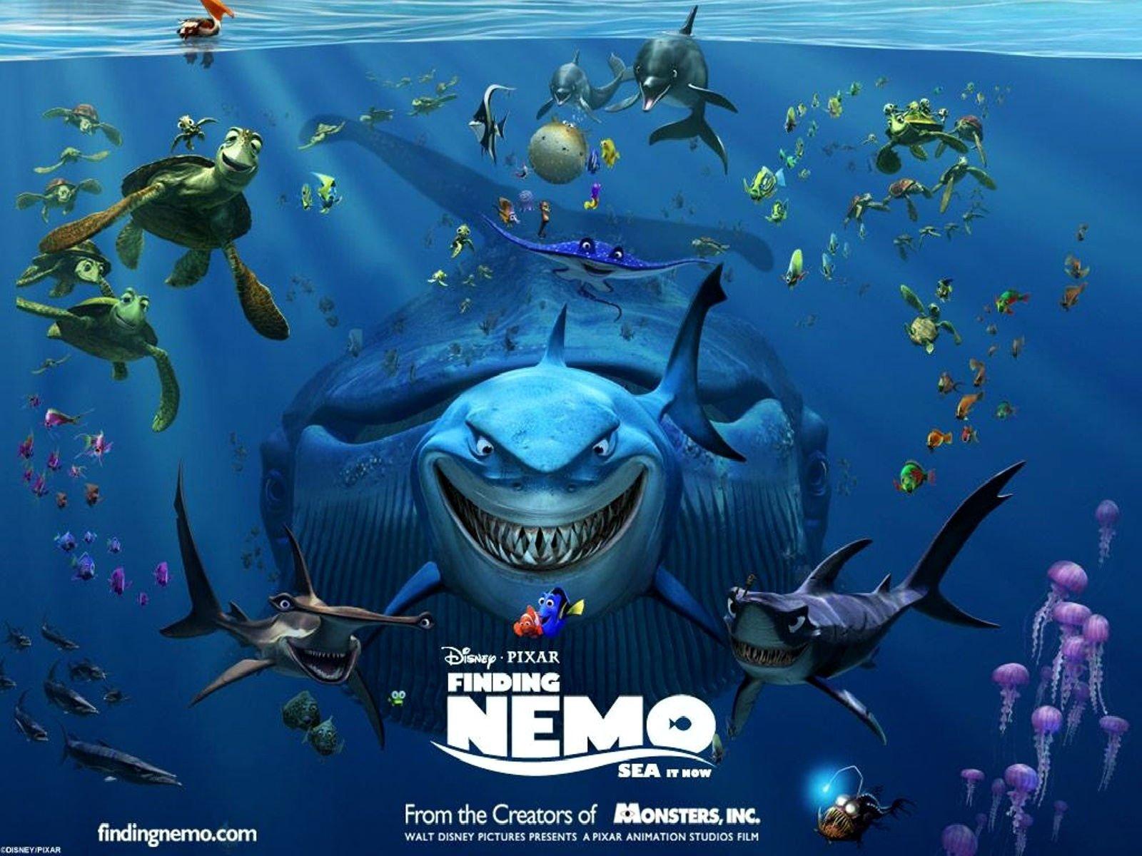 1600x1200 finding, Nemo, Animation, Underwater, Sea, Ocean, Tropical, Fish, Adventure, Family, Comedy, Drama, Disney, 1finding nemo, Shark, Turtle Wallpaper HD / Desktop and Mobile Background