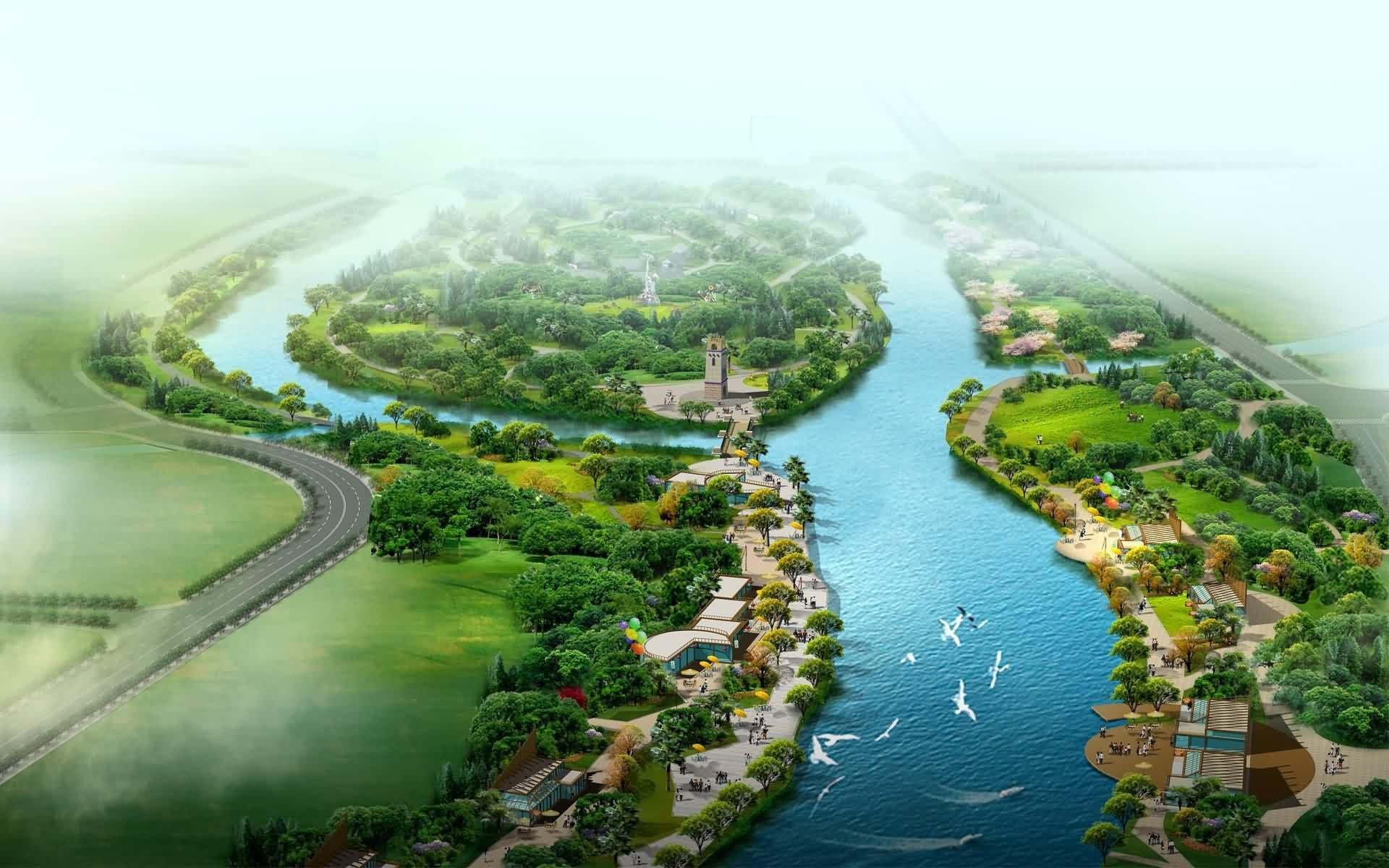 1920x1200 Nature HD Wallpaper For Deskk 3D Nature Beautiful Powerpoint Template River