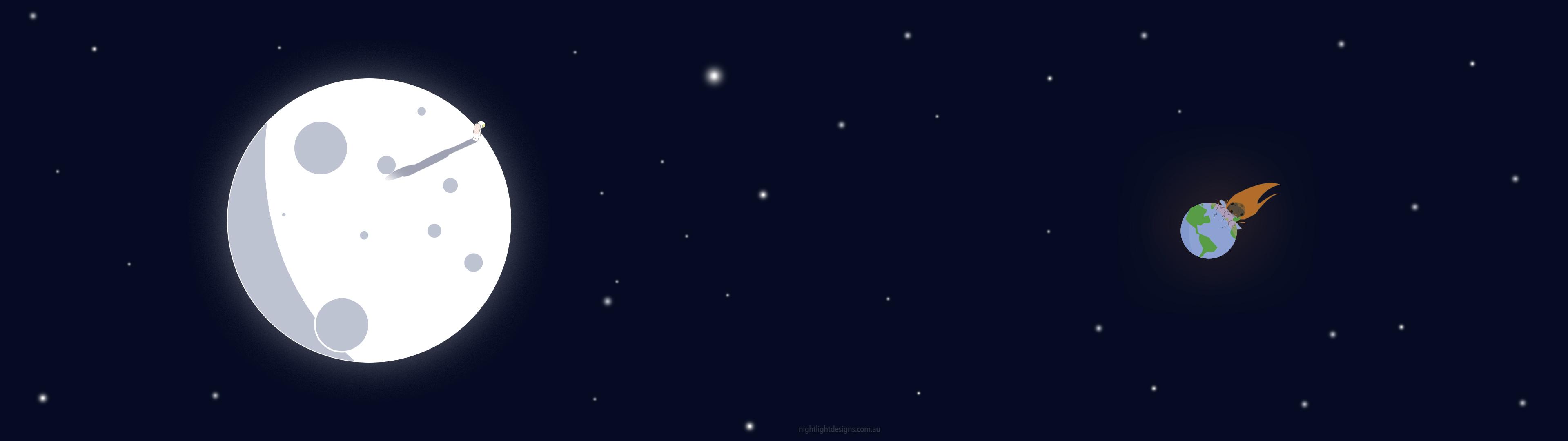 3840x1080 Minimalism Astronaut Space Dual Monitors Meteors Wallpaper:3840x1080