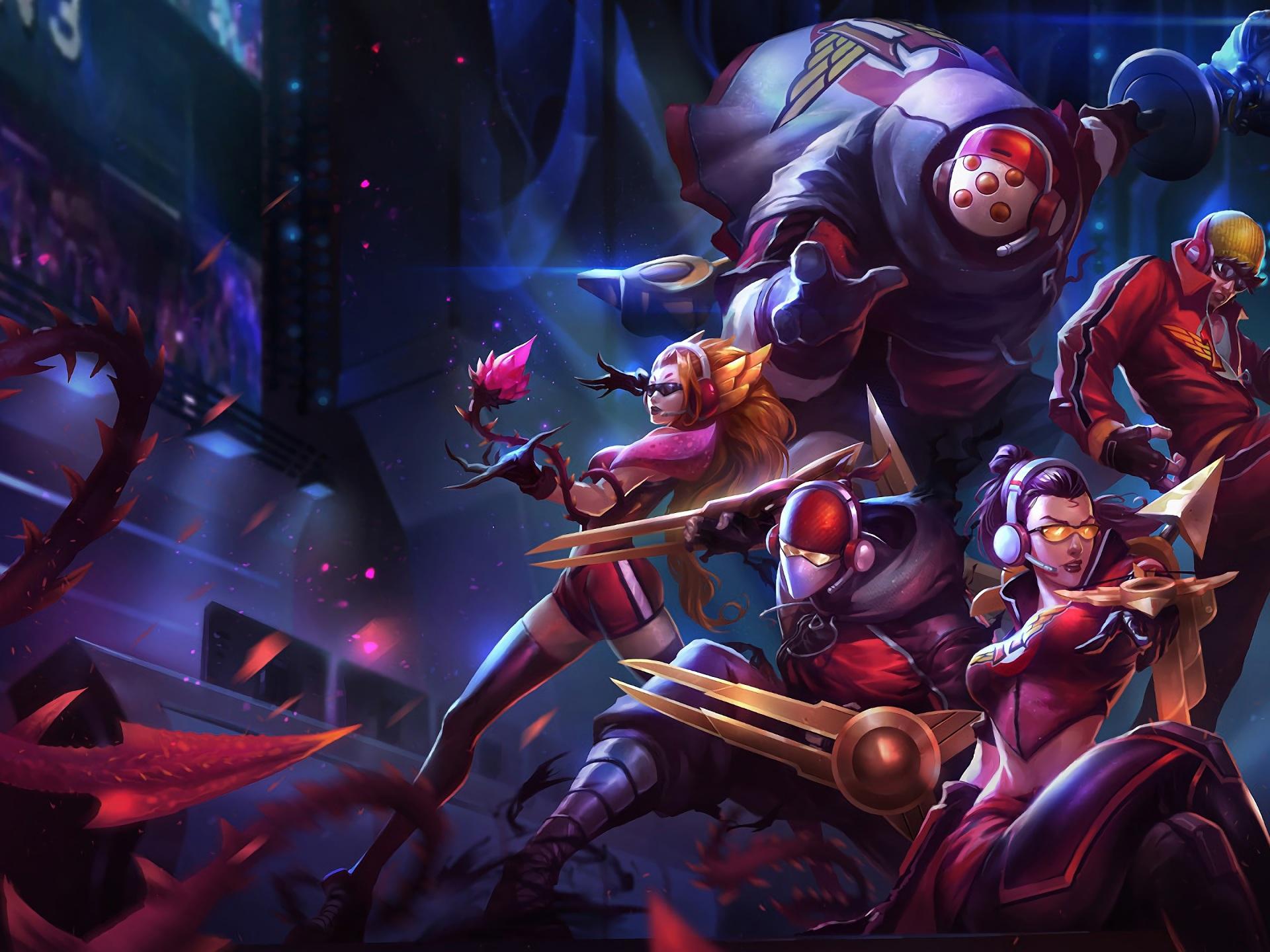 1920x1440 Wallpaper 4k Skt T1 Zed Vayne Zyra Lee Sin Jax LoL Splash Art League of Legends Wallpaper