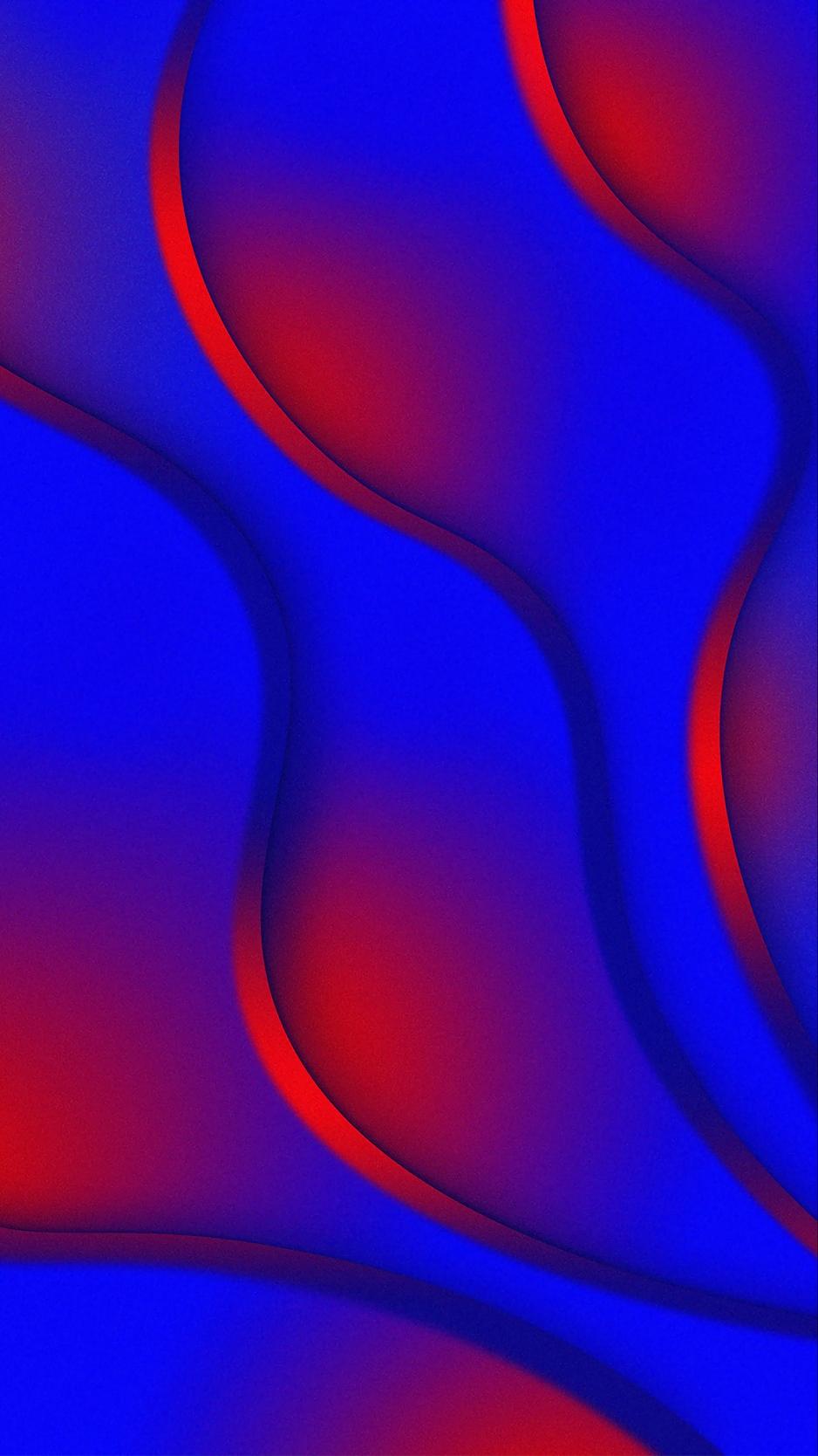 938x1668 Red And Blue Wallpaper HD