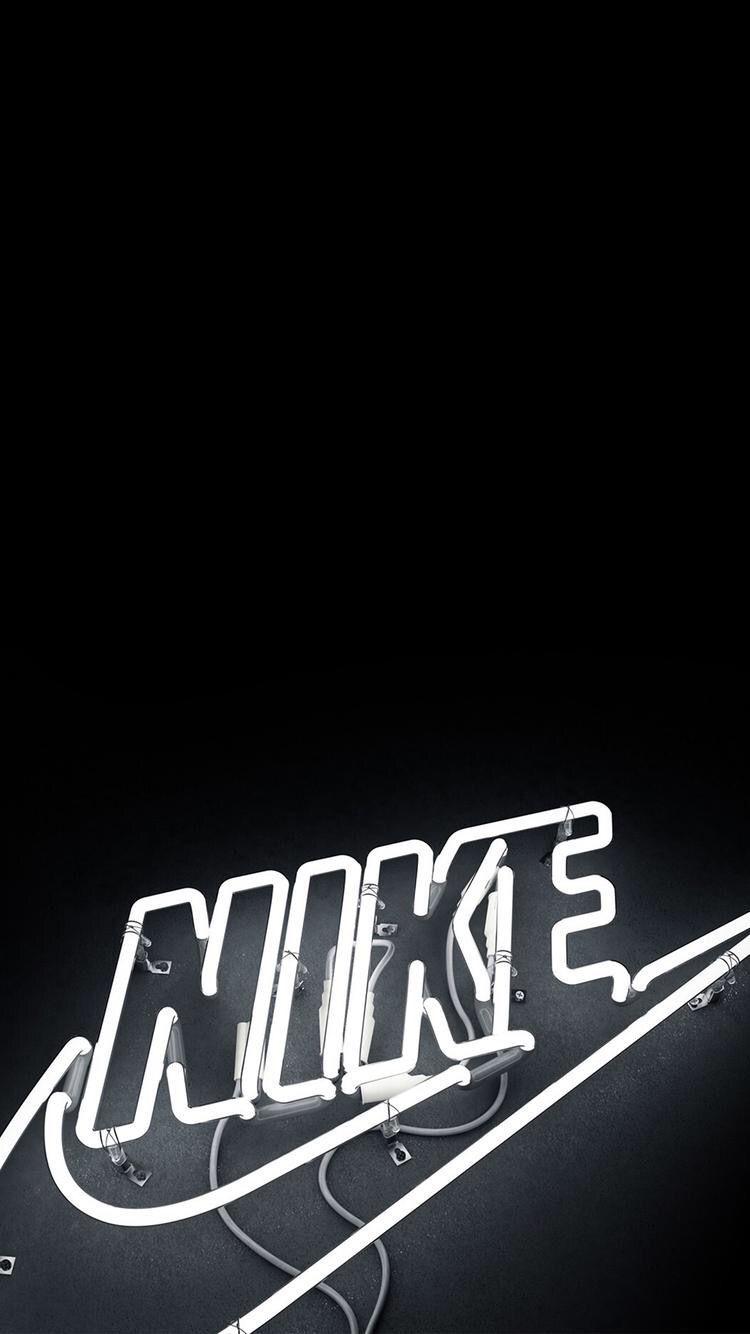 750x1334 Neon Wallpaper Of Nike