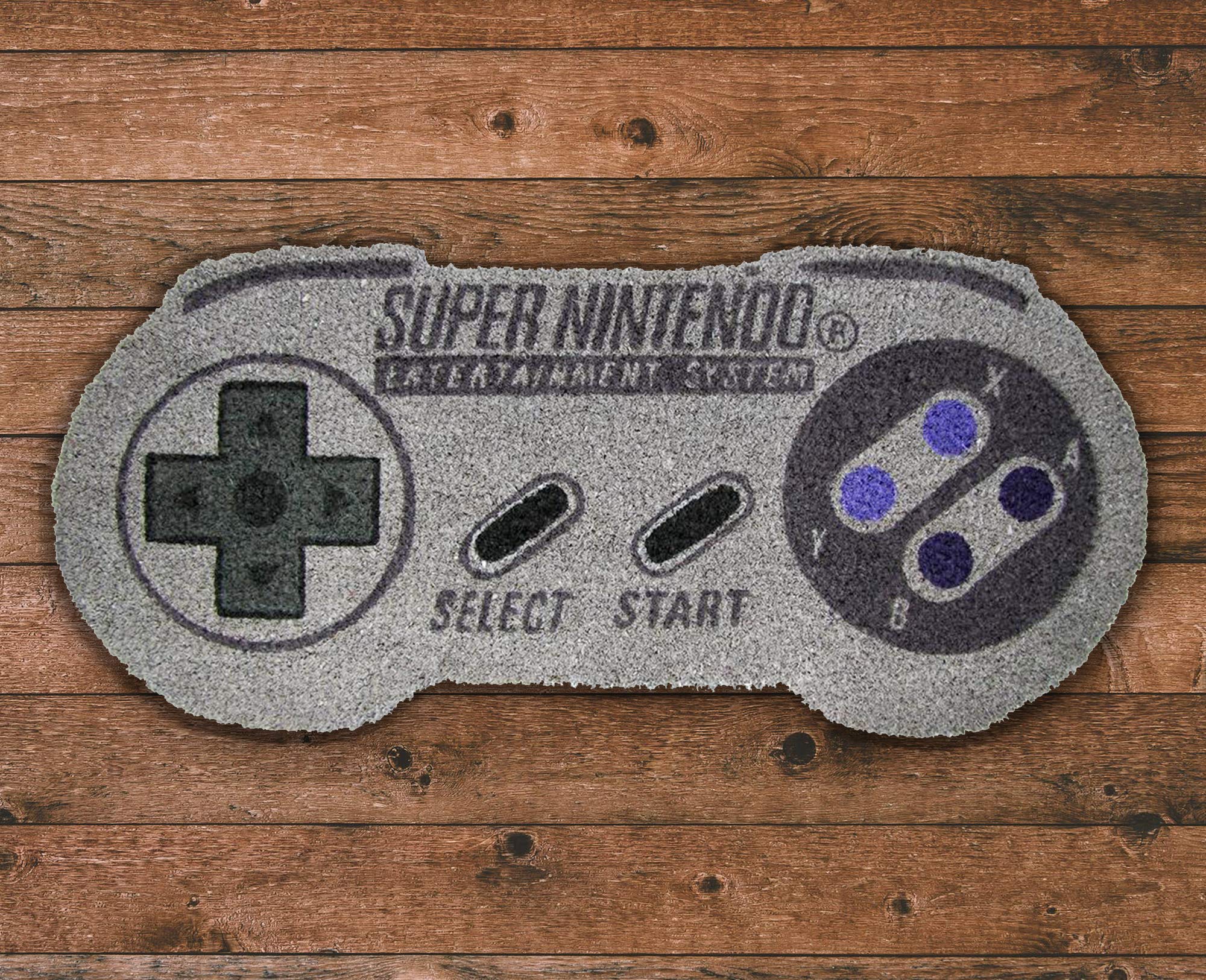 2000x1625 Pyramid America Nintendo SNES Controller Sha Coir Doormat X 17 Indoor Outdoor Entry Mat With Non Skid PVC Back & Easy To Clean : Video Games