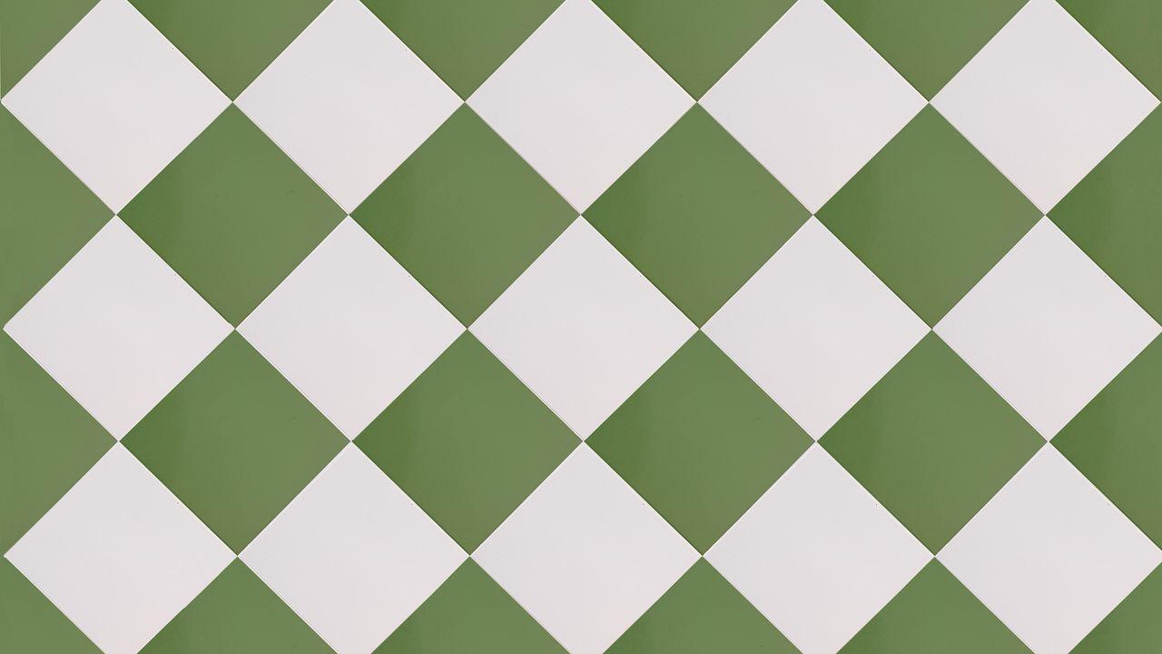 1280x720 Download wallpaper 1280x720 tile, green, white, square hd, hdv, 720p HD background