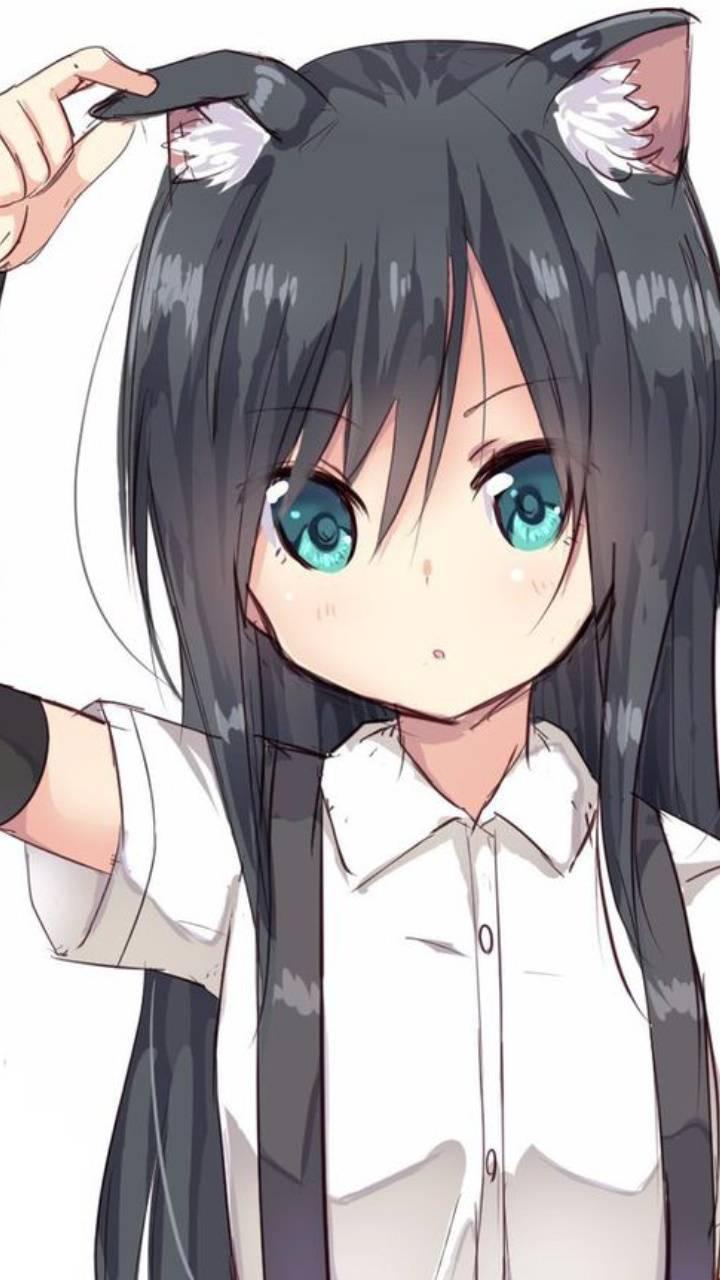 720x1280 Kawaii Anime Cat Girl Wallpaper