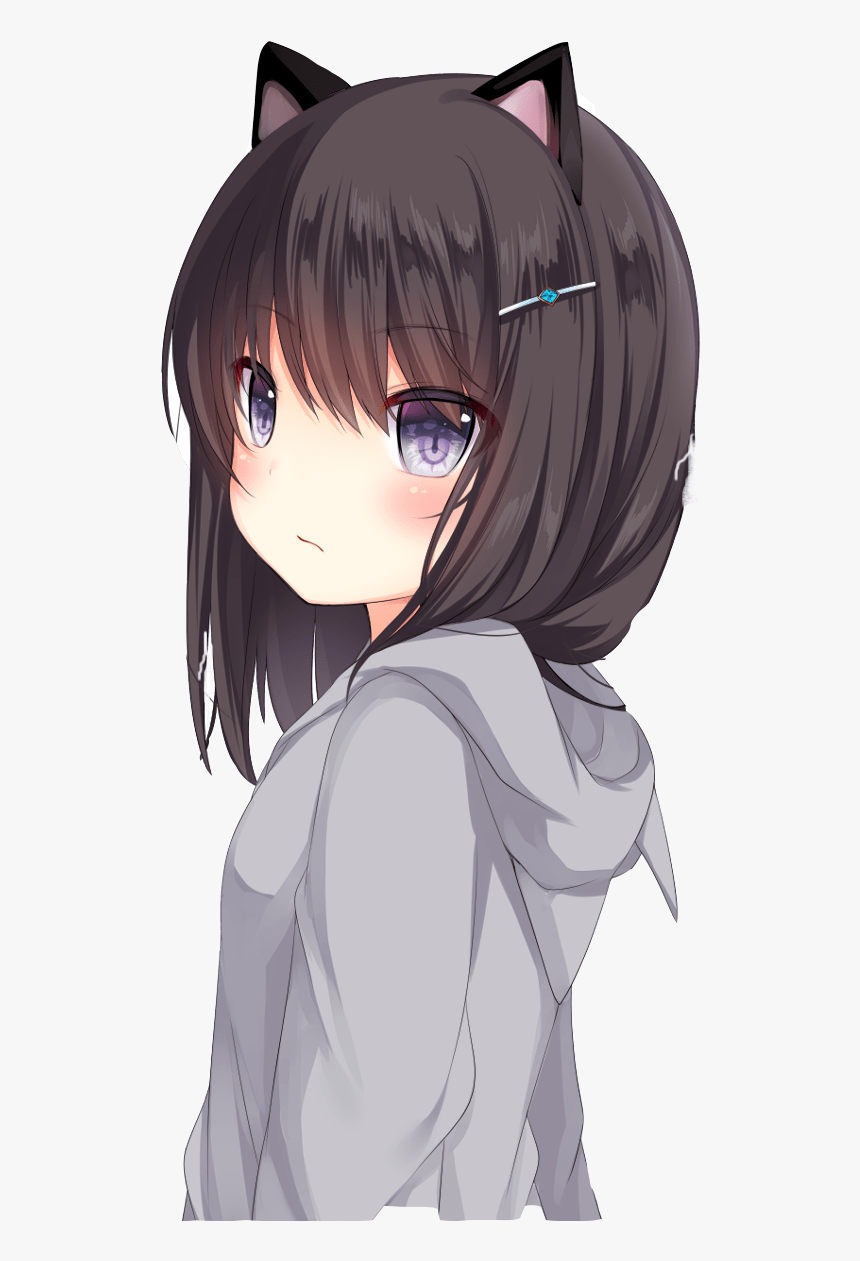 860x1261 Anime Cat Girl Kawaii, Png Download Girl Kawaii Cat, Transparent Png