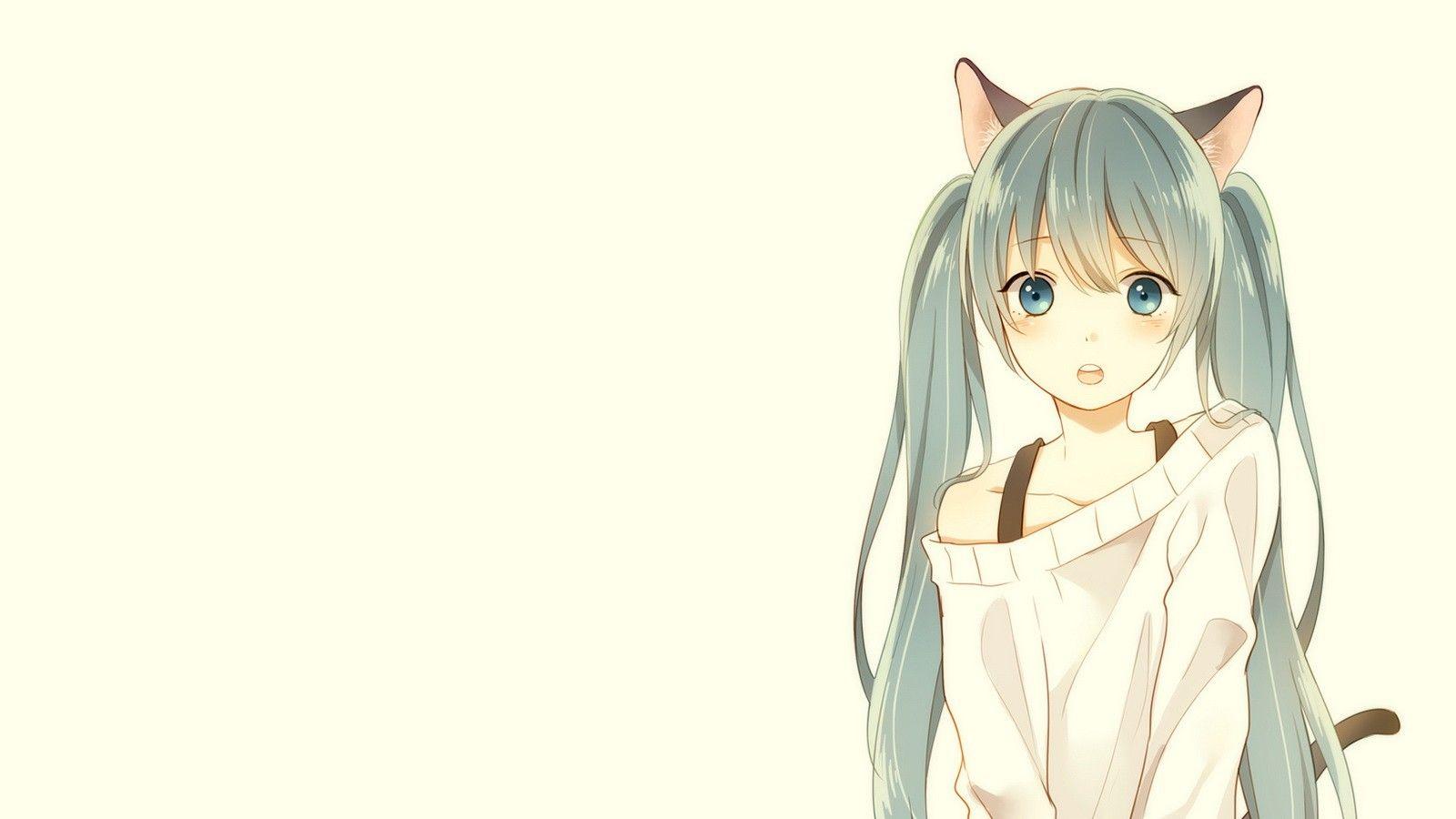 1600x900 Anime Neko Girl Wallpaper