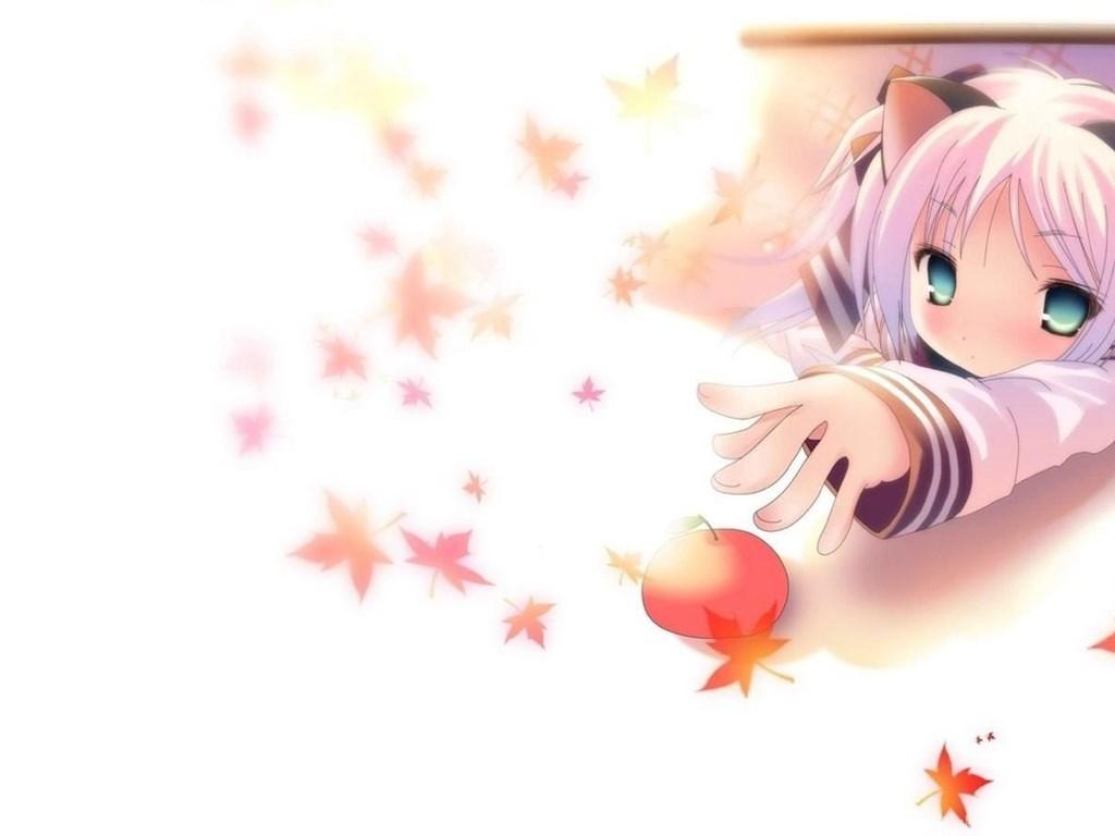 1024x768 Cute Cat Girl Wallpaper Desktop Background