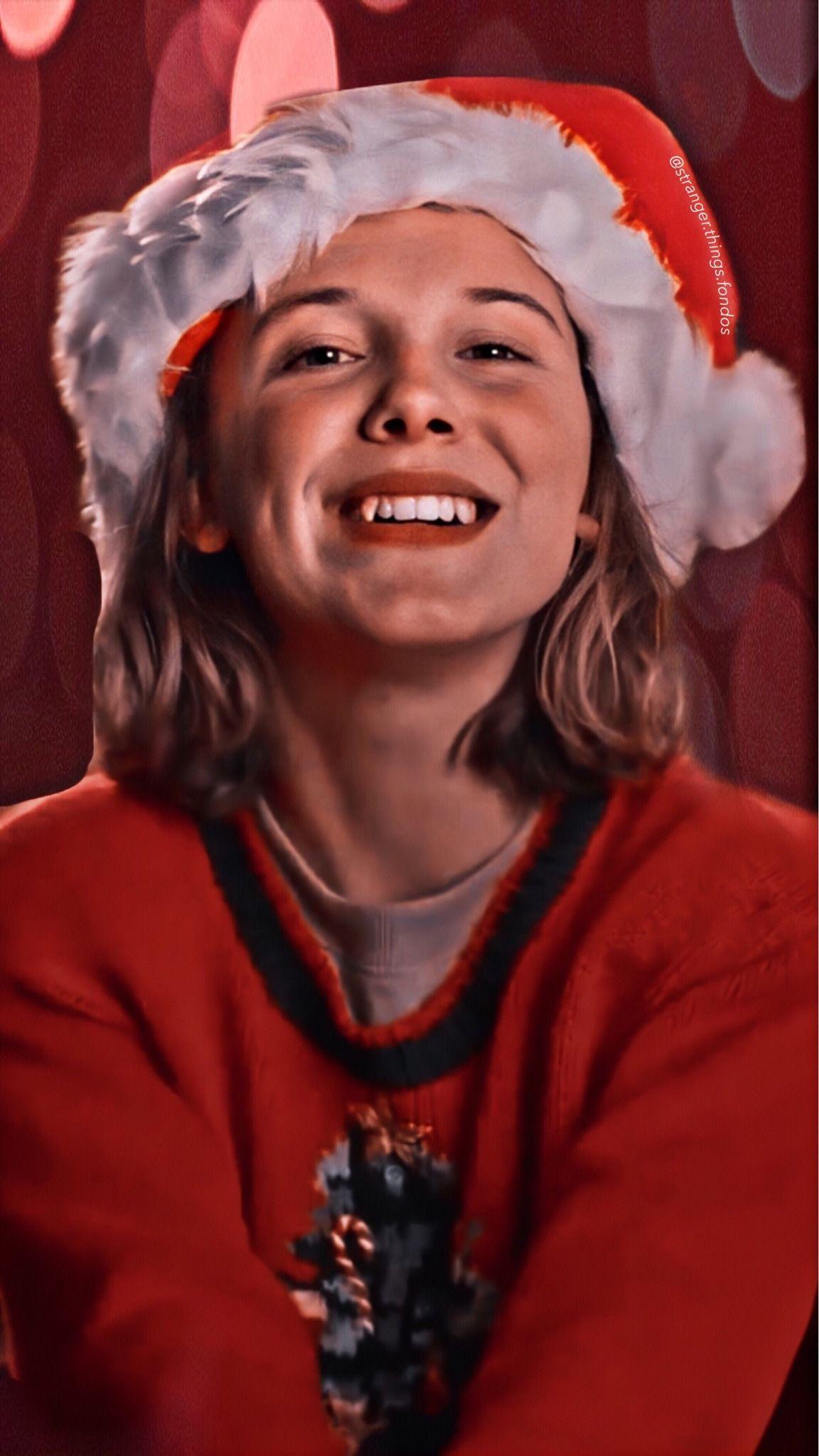 1152x2048 Millie Bobby Brown Christmas Wallpaper