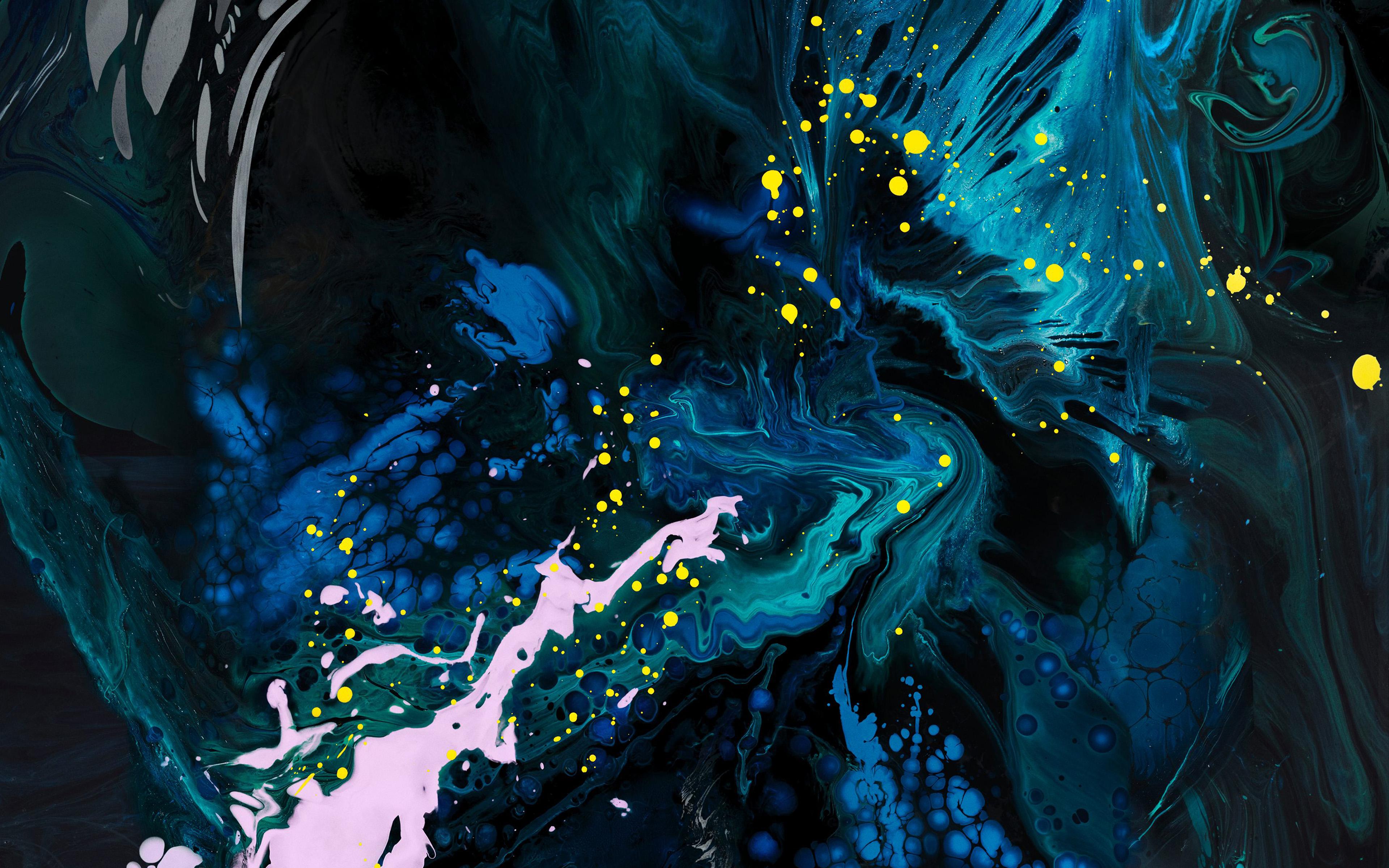 3840x2400 Ipad Pro Paint Dark Apple Art Wallpaper