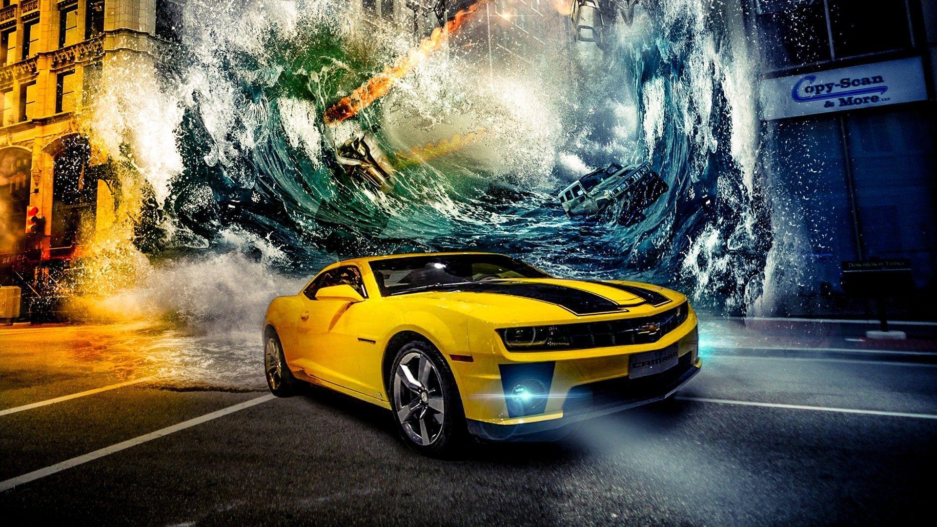 1920x1080 Yellow Car Wallpaper
