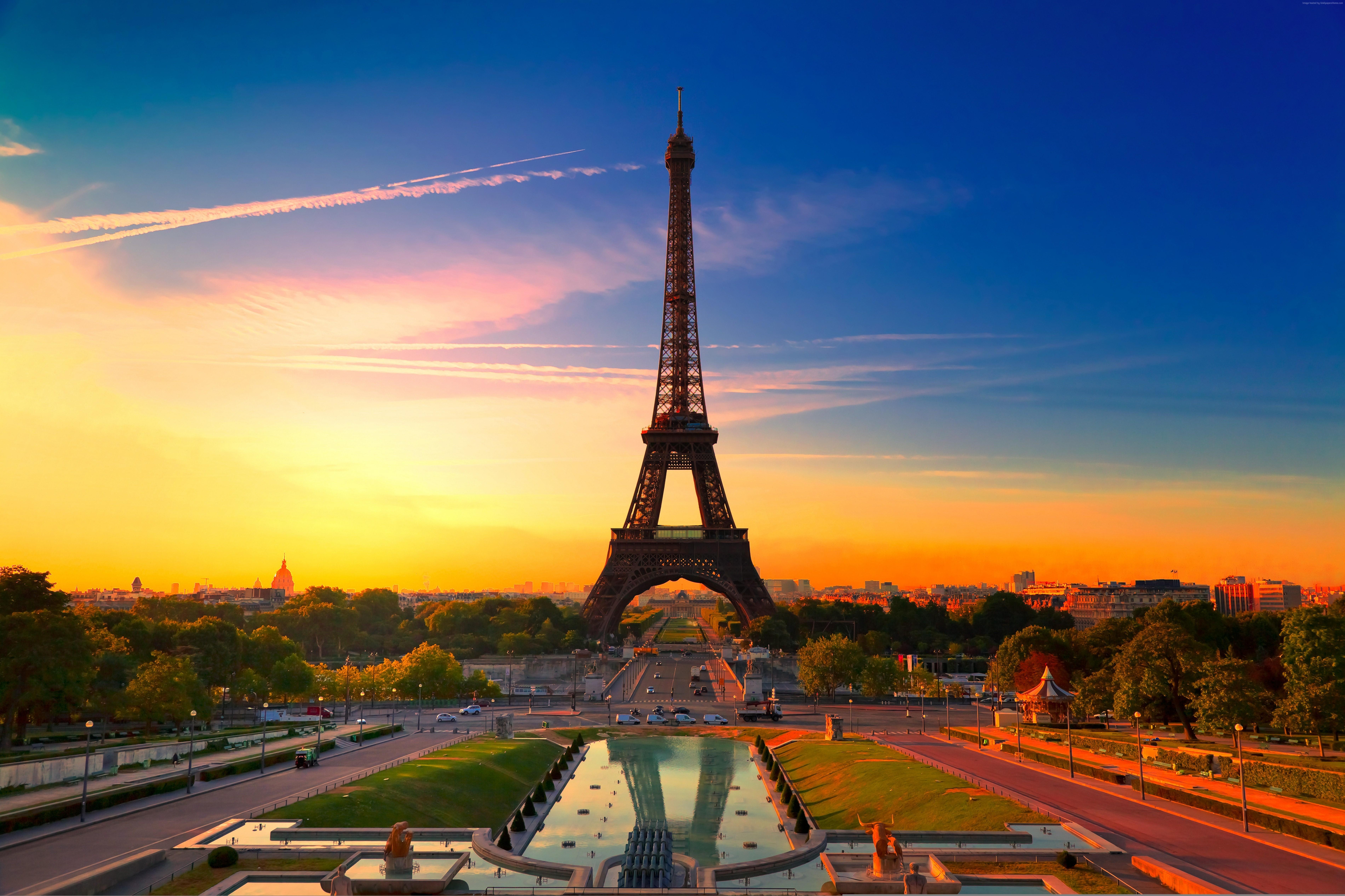 7600x5066 K, #Eiffel Tower, #France, K, #Paris. Mocah HD Wallpaper