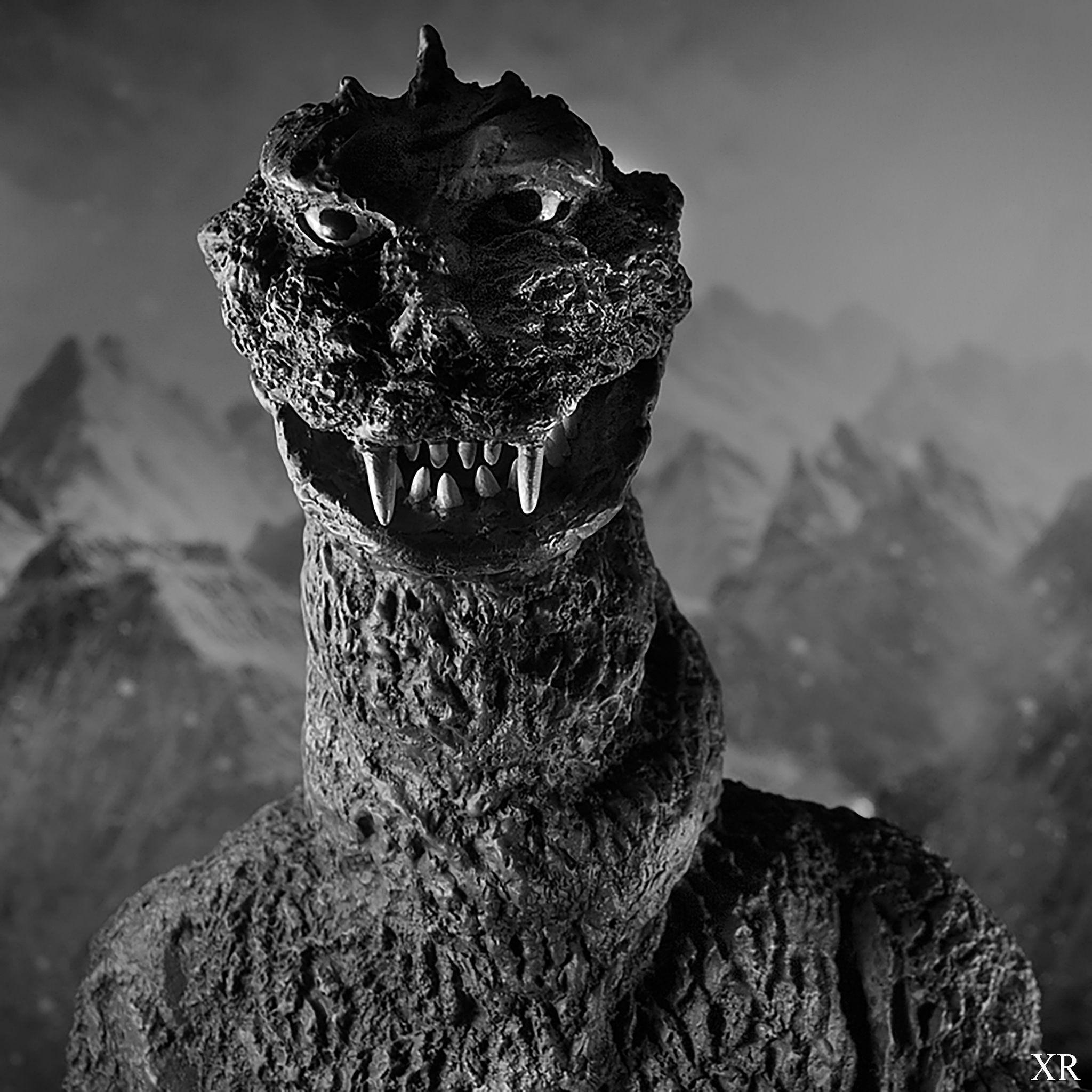 2048x2048 'Godzilla!'. Godzilla, Classic monster movies, Kaiju monsters