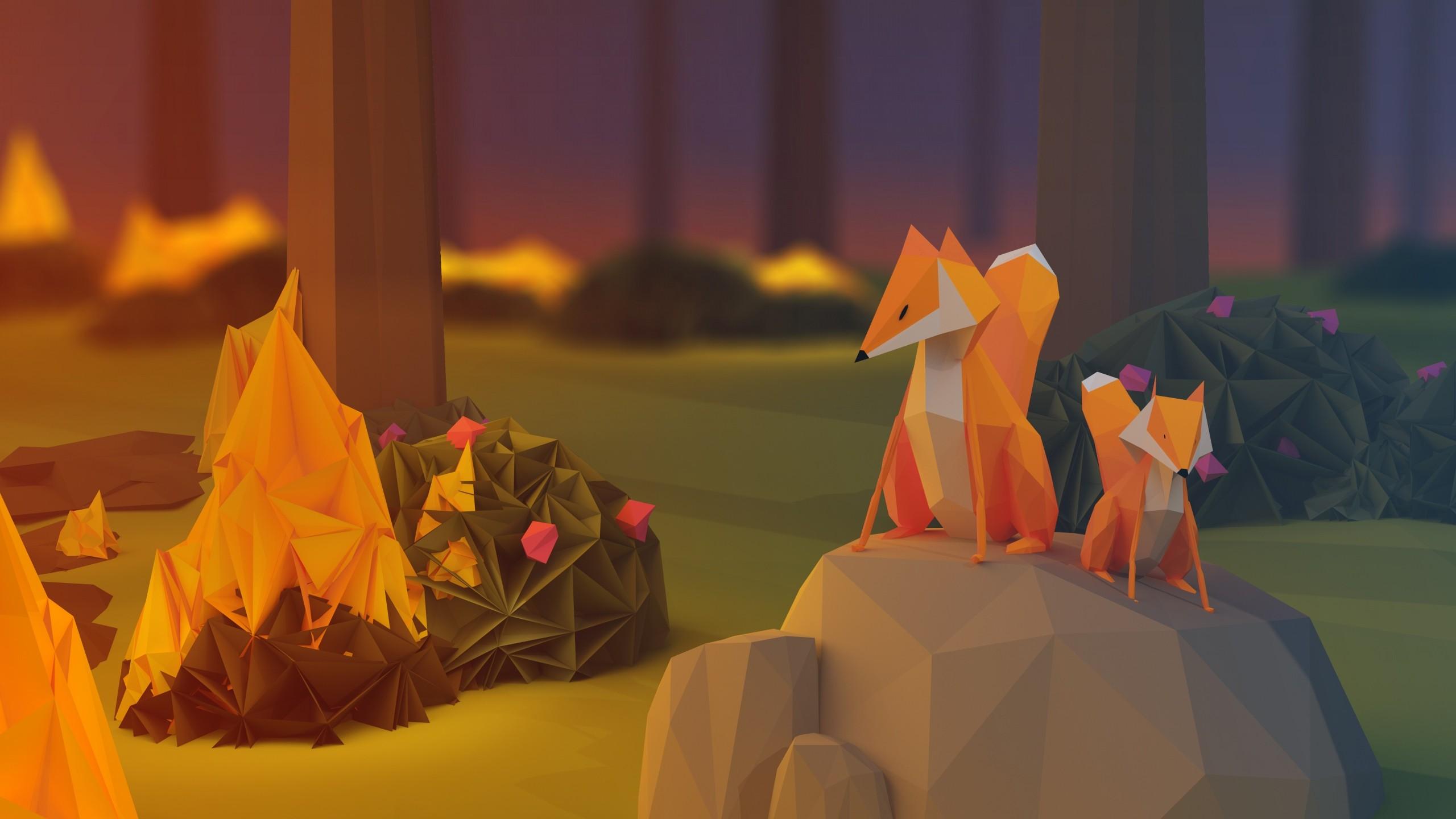 2560x1440 #landscape, k, #polygon, #low poly, #nature, k wallpaper. Mocah HD Wallpaper