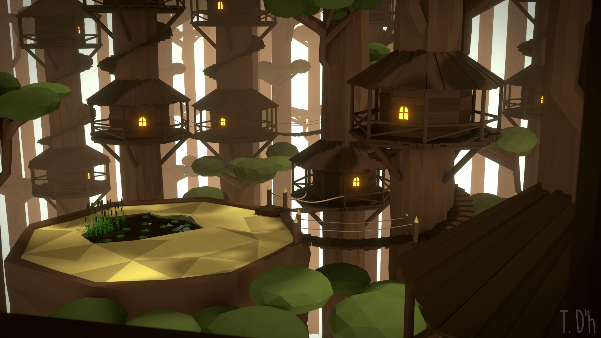 1920x1080 Low poly