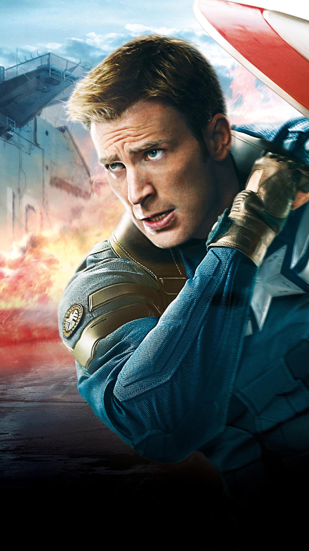 1080x1920 1080x1920 captain america, chris evans, superheroes, hd, 8k for iPhone 8 wallpaper