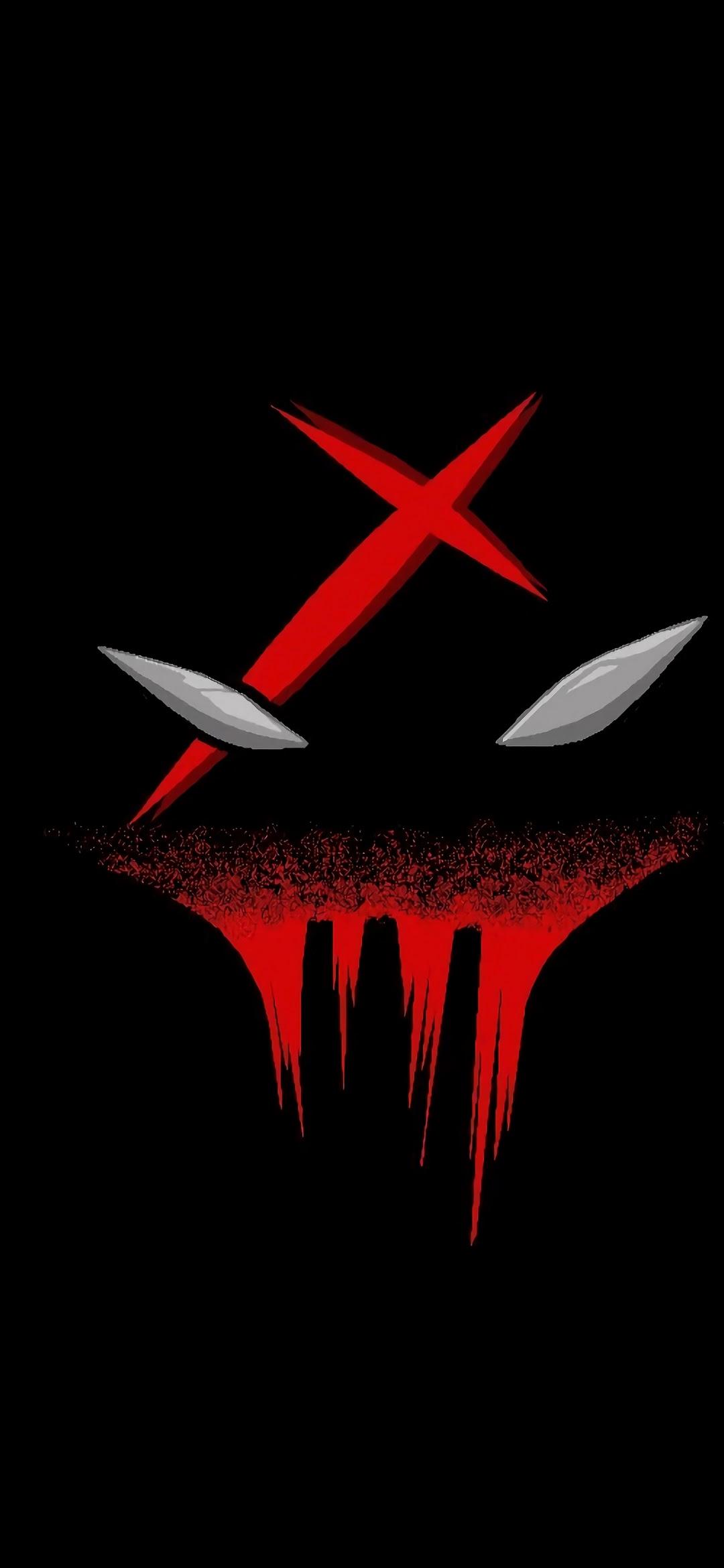 1080x2340 Red X 4K Wallpaper