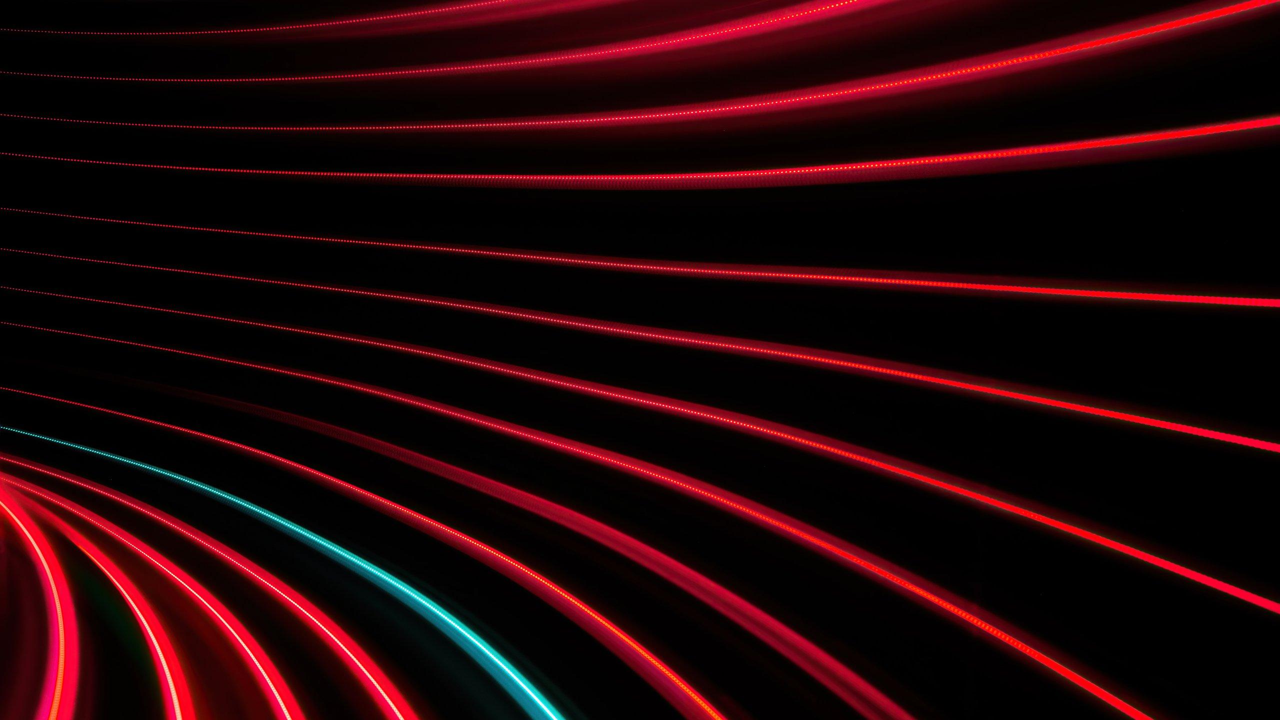 2560x1440 Swirl of red and black lines Wallpaper 5k Ultra HD