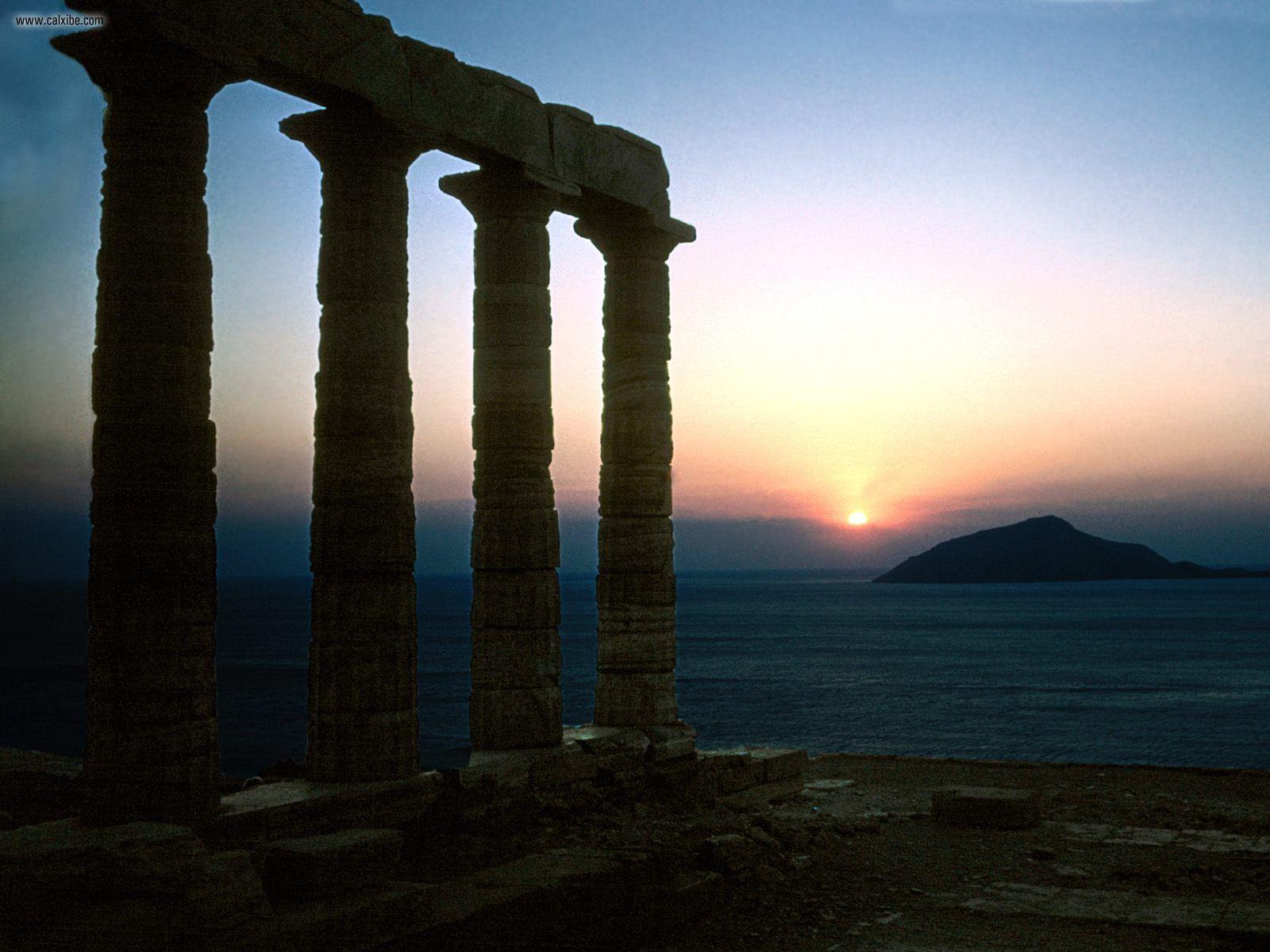 1600x1200 sunset ruins seas hills Greece roman empire palace Sounion Cape / 1600x1200 Wallpaper. Greece wallpaper, Poseidon greece, Greece