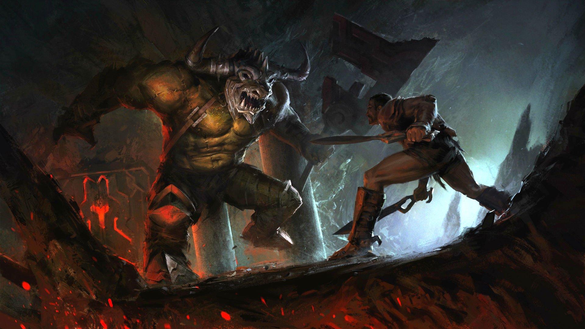 1920x1080 godfire, Rise, Prometheus, Action, Adventure, Fantasy, Fighting, Warrior, 1godfire, Battle, Monster Wallpaper HD / Desktop and Mobile Background