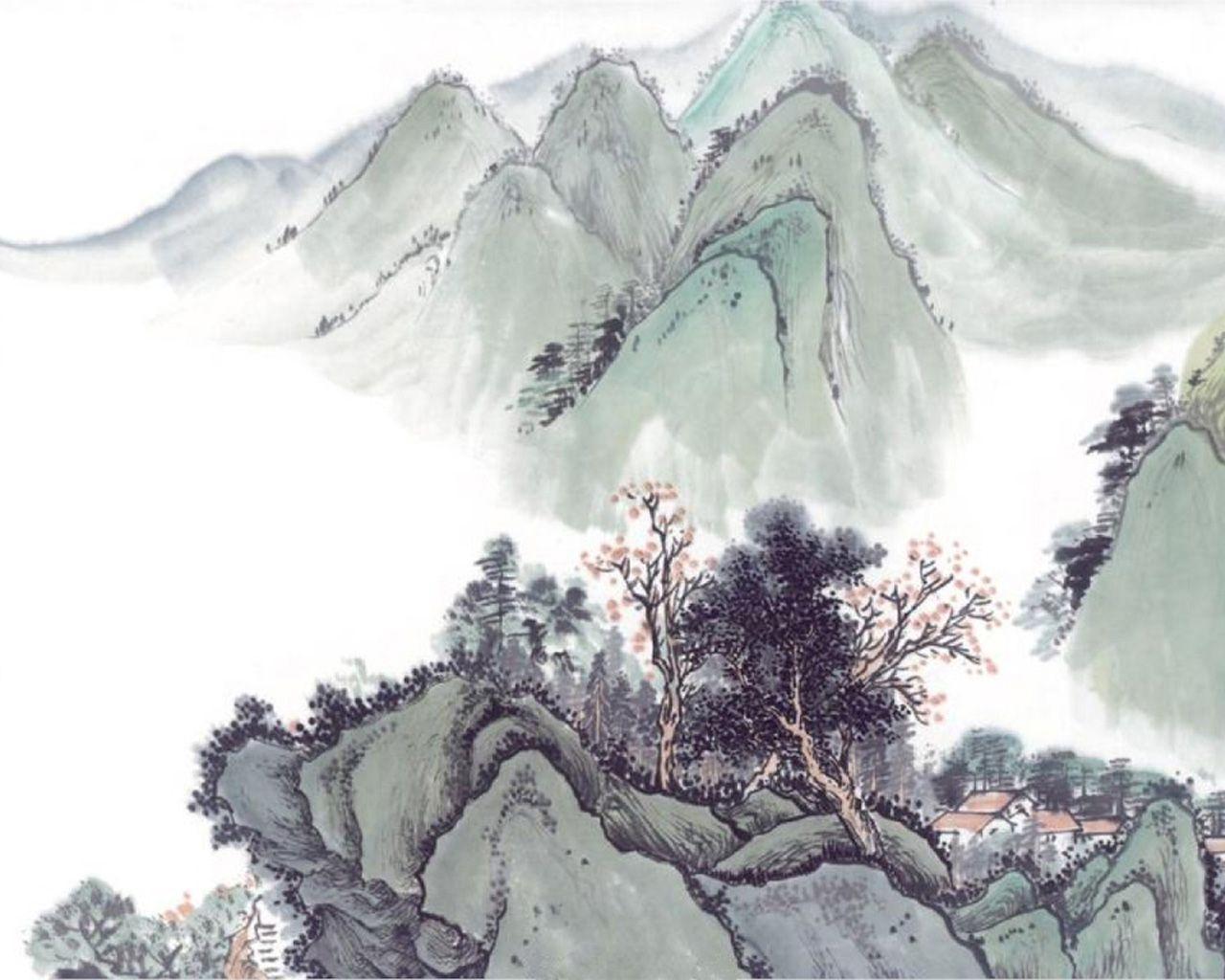 1280x1024 Paint Wallpaper Free Oriental Painting Wallpaper