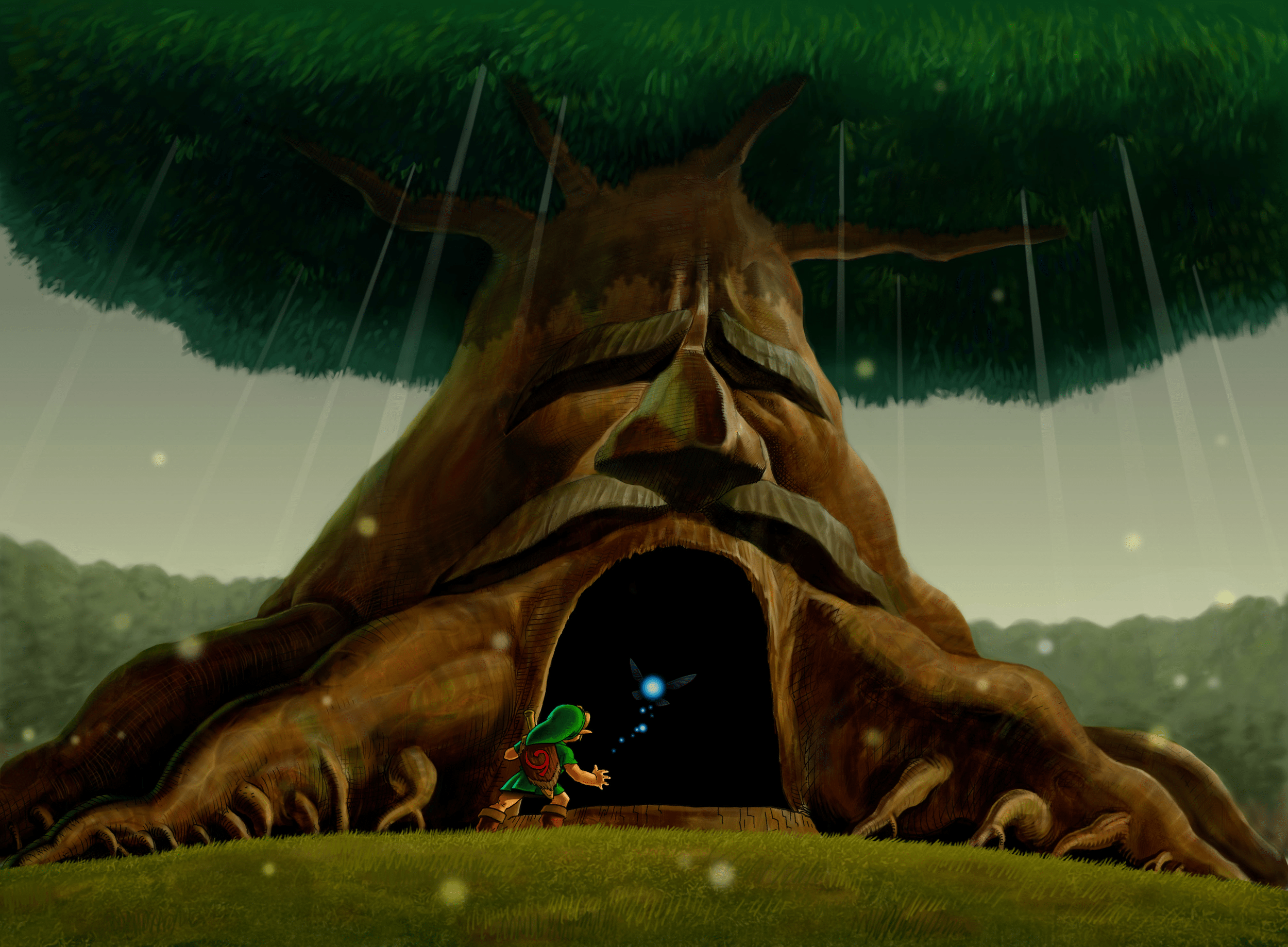 2500x1838 The Great Deku Tree of Zelda: Ocarina of Time. Zelda art, Deku tree, Ocarina of time