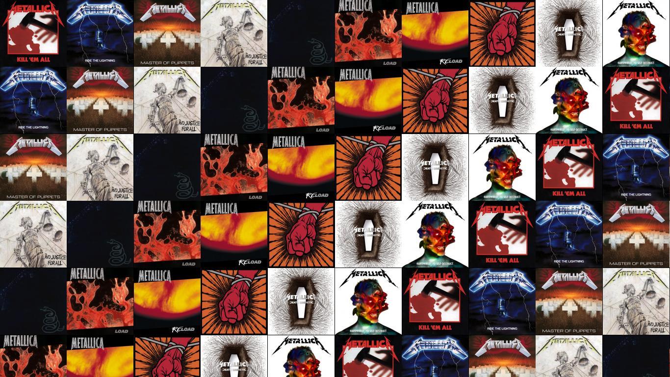 1366x768 Metallica Kill Em All Ride Lightning Master Puppets Wallpaper « Tiled Desktop Wallpaper