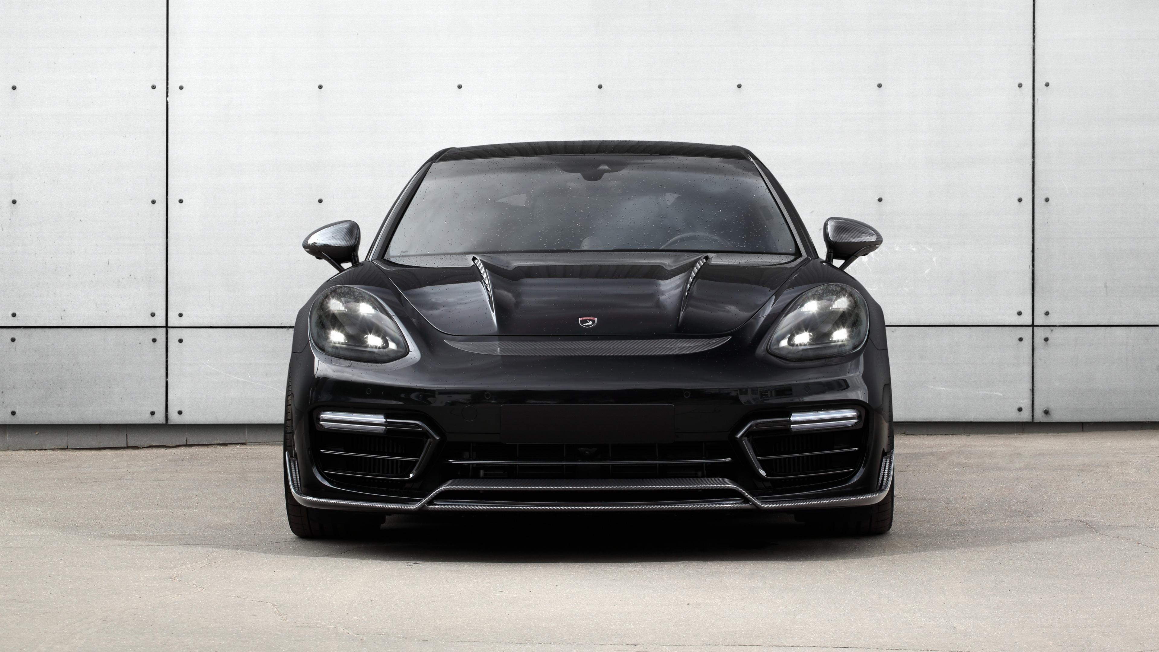 3840x2160 Download 3840x2160 wallpaper front, sports car, porsche panamera, black, 4k, uhd 16: widescreen, 3840x2160 HD image, background, 10302