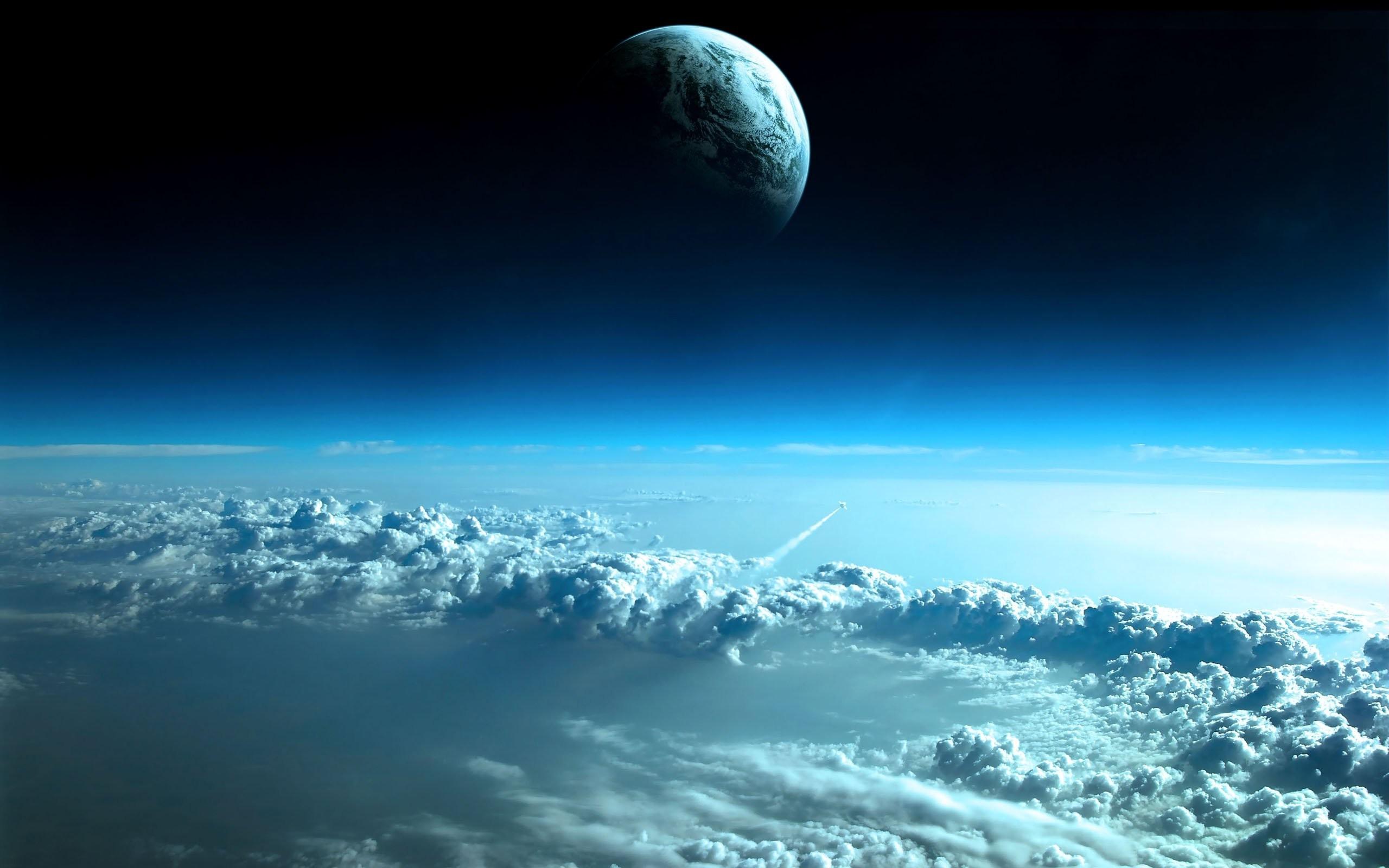 2560x1600 space earth clouds moon wallpaper