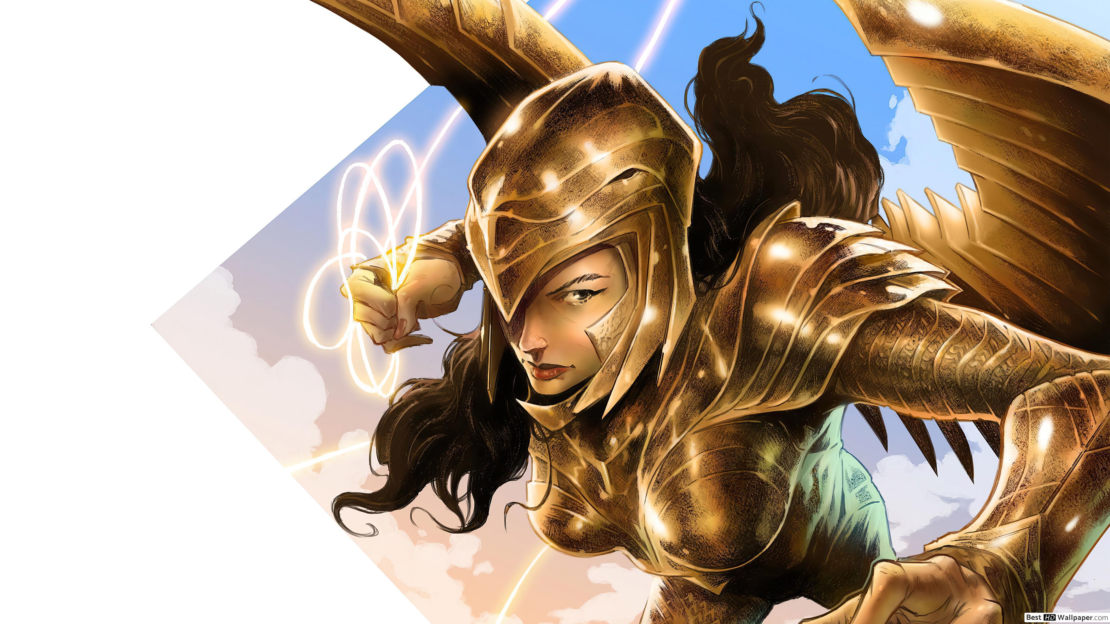 3840x2160 Wonder Woman 1984' Movie ('Golden Eagle Armor' Comics Fanart) HD wallpaper download