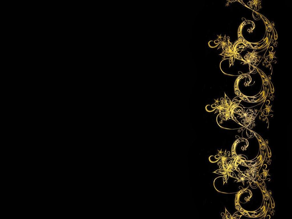 1024x768 Black and Gold Wallpaper