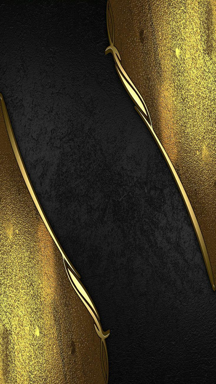 736x1308 Black And Gold HD Wallpaper