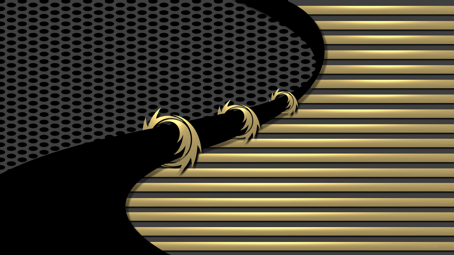 1920x1080 Black and Gold Background Desktop
