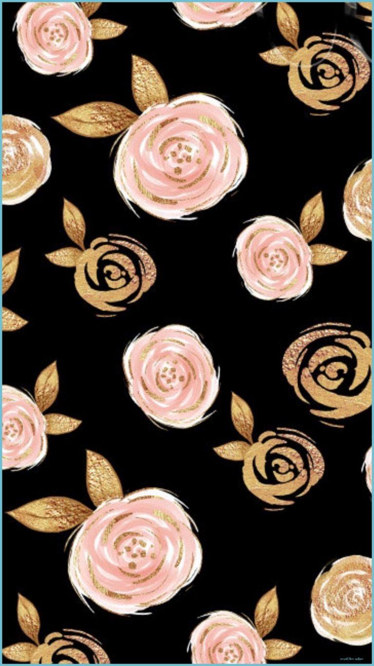 768x1366 Pin By Ana Paula On Wallpaper Vintage Flowers Wallpaper, Gold Gold Flower Wallpaper