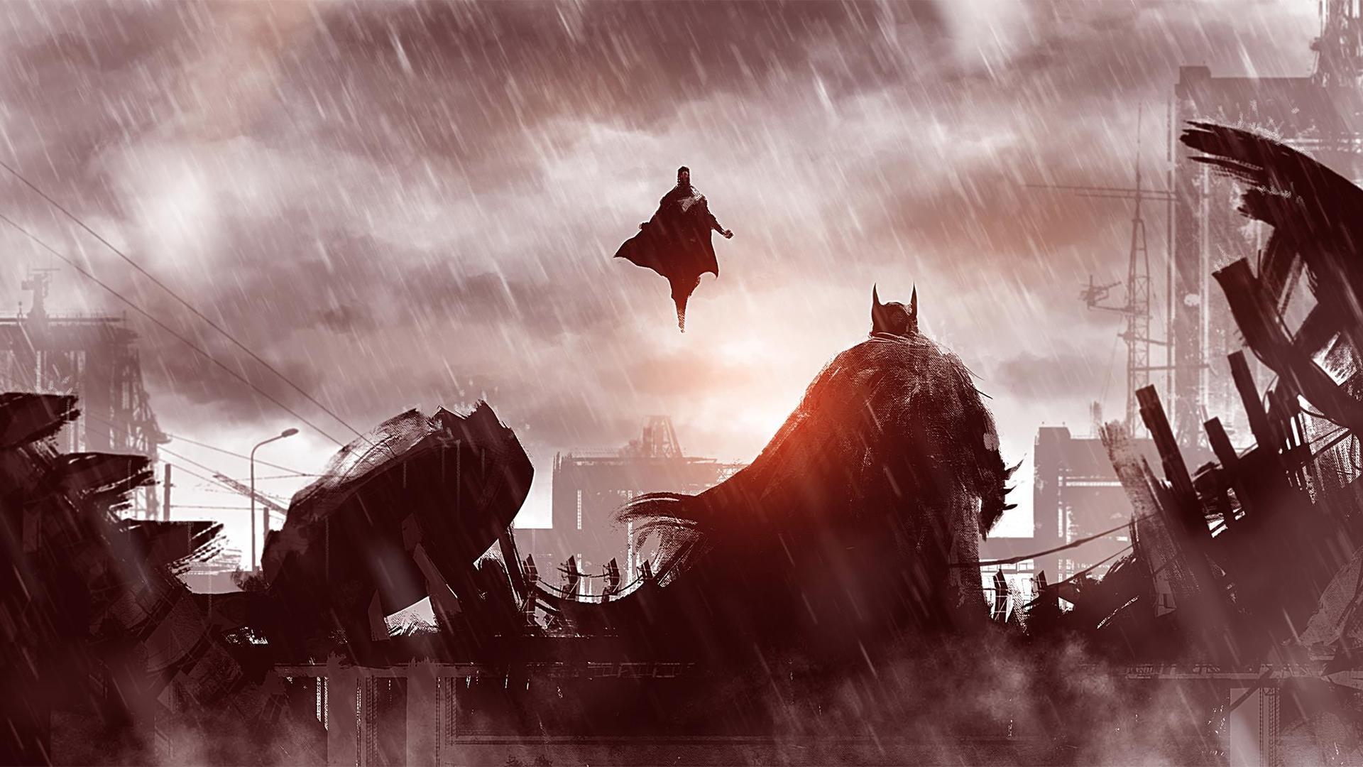 1920x1080 #Batman, #superhero, #Batman v Superman: Dawn of Justice, #Superman, #concept art, wallpaper. Mocah HD Wallpaper