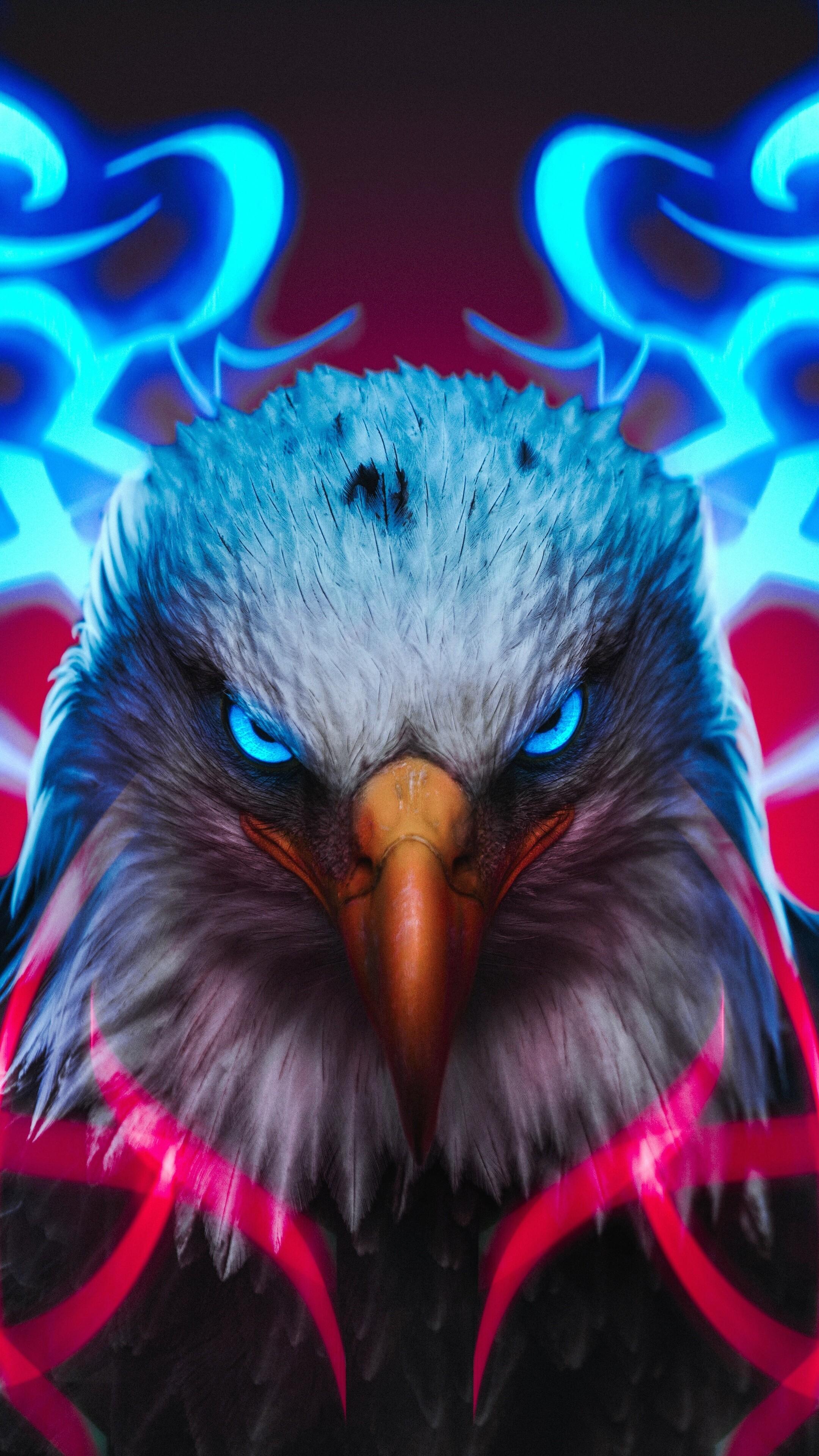 2160x3840 Eagle, Eyes, Digital Art, Animals, 4K phone HD Wallpaper, Image, Background, Photo and Picture HD Wallpaper