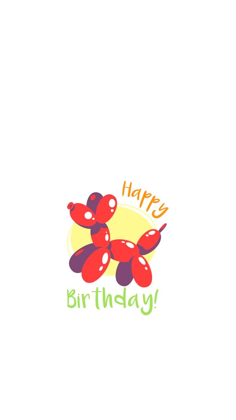 768x1365 Happy Birthday Minimal iPhone 12 Pro Max HD Wallpaper