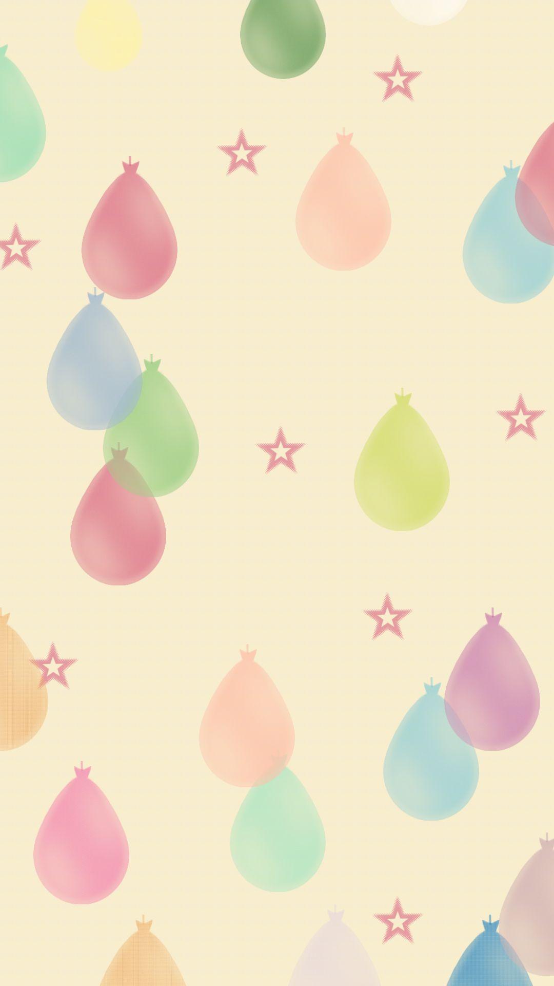 1080x1920 Colorful balloon pattern iPhone wallpaper