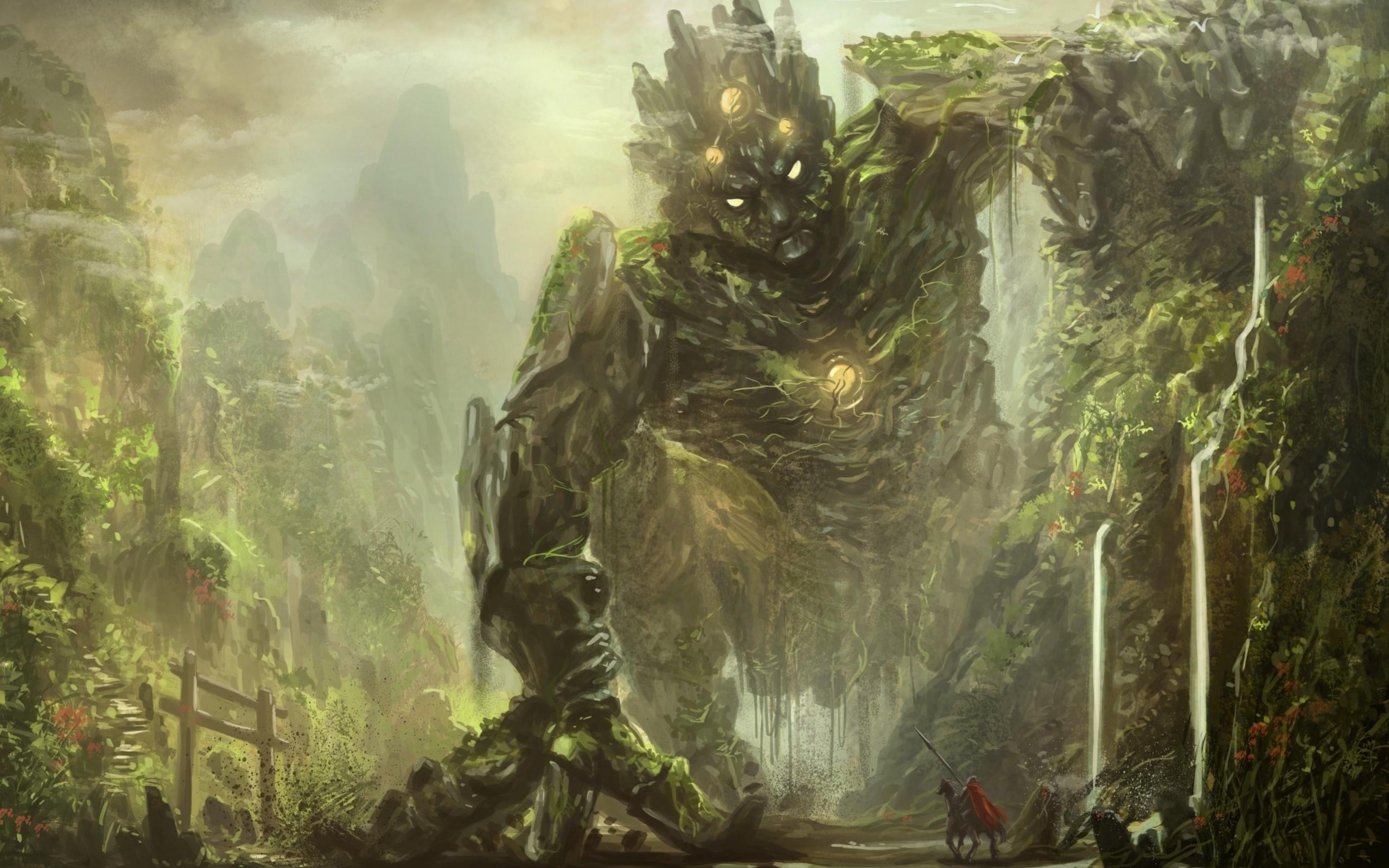 2560x1600 Hollow, Trail, Art, Traveler, Knight, Rider, Monster, Creature wallpaper