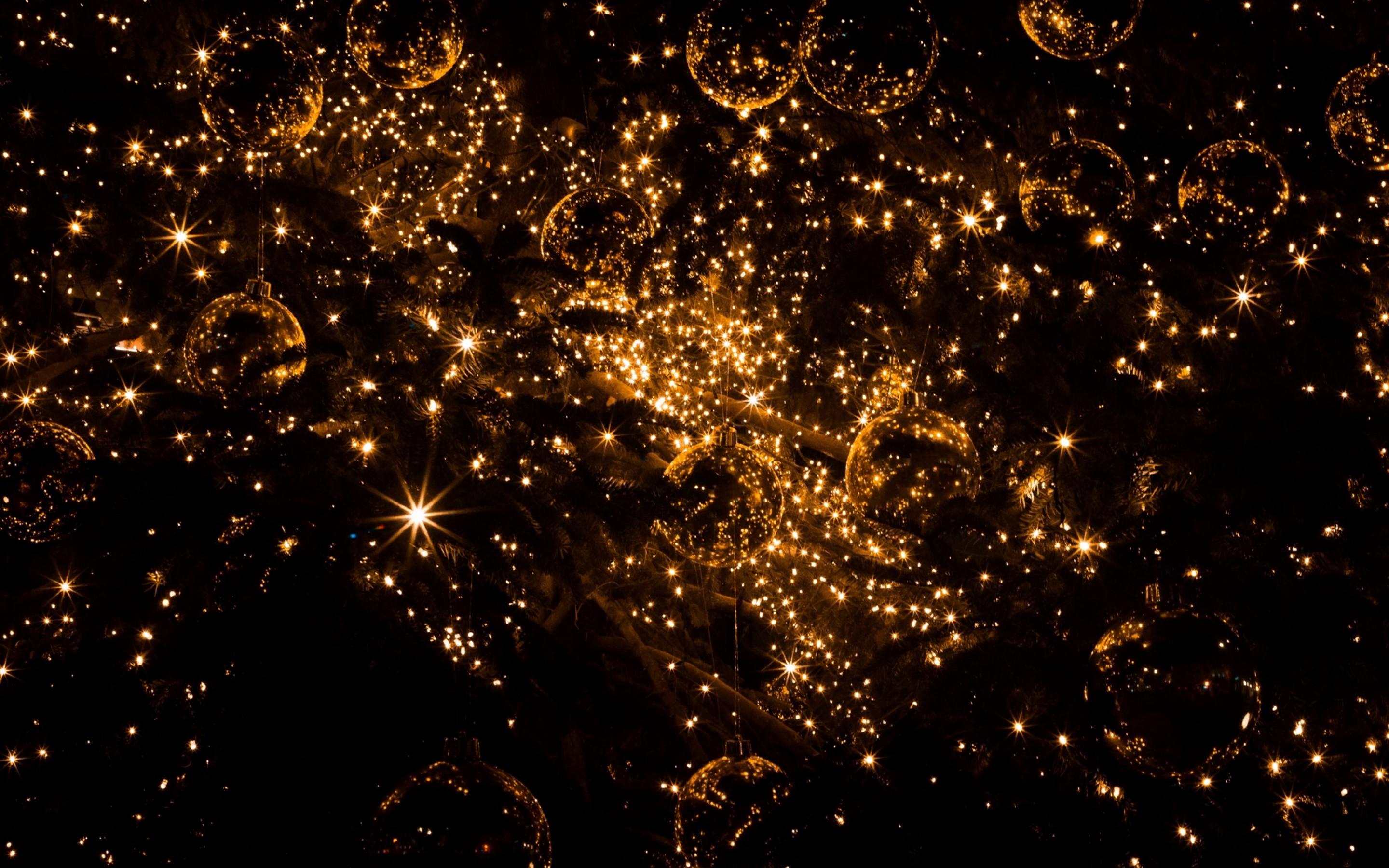 2880x1800 Christmas lights at the dark HD Wallpaper 15 Retina Macbook Pro