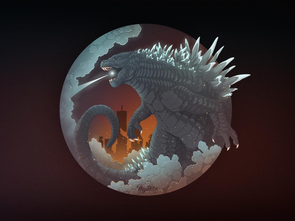 1024x768 Desktop wallpaper godzilla, monster, creature, artwork, HD image, picture, background, b7f2d6
