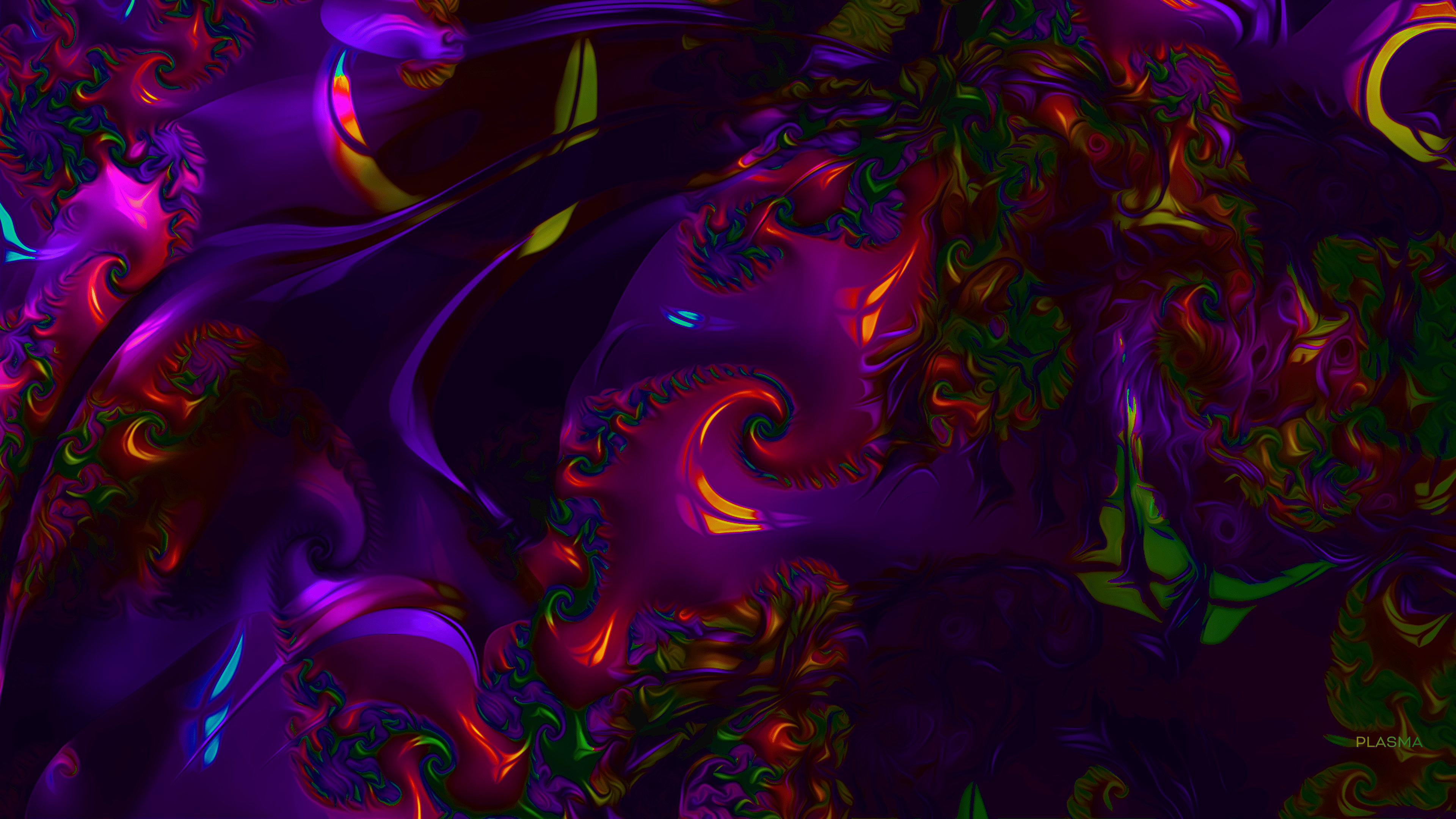 3840x2160 plasma wallpaper, blue, fractal art, purple, violet, psychedelic art, light, art, colorfulness, water, magenta