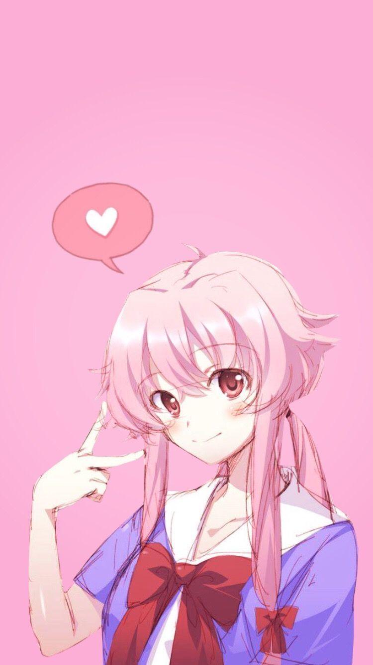 750x1334 Yuno Gasai Phone Wallpaper