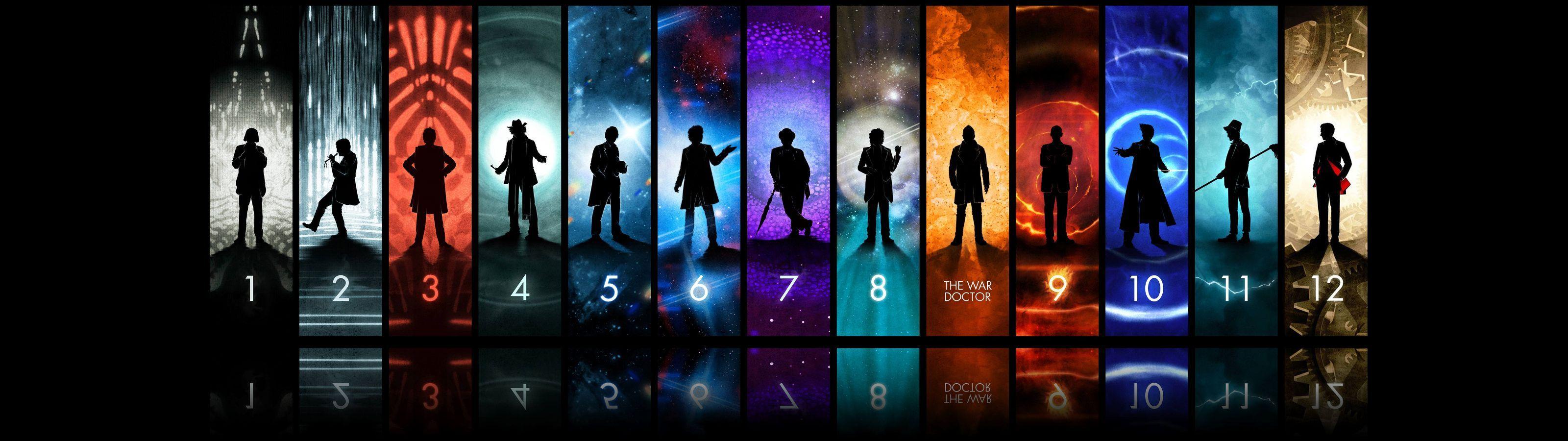 3200x900 All 12 Doctors Dual Screen Wallpaperx900