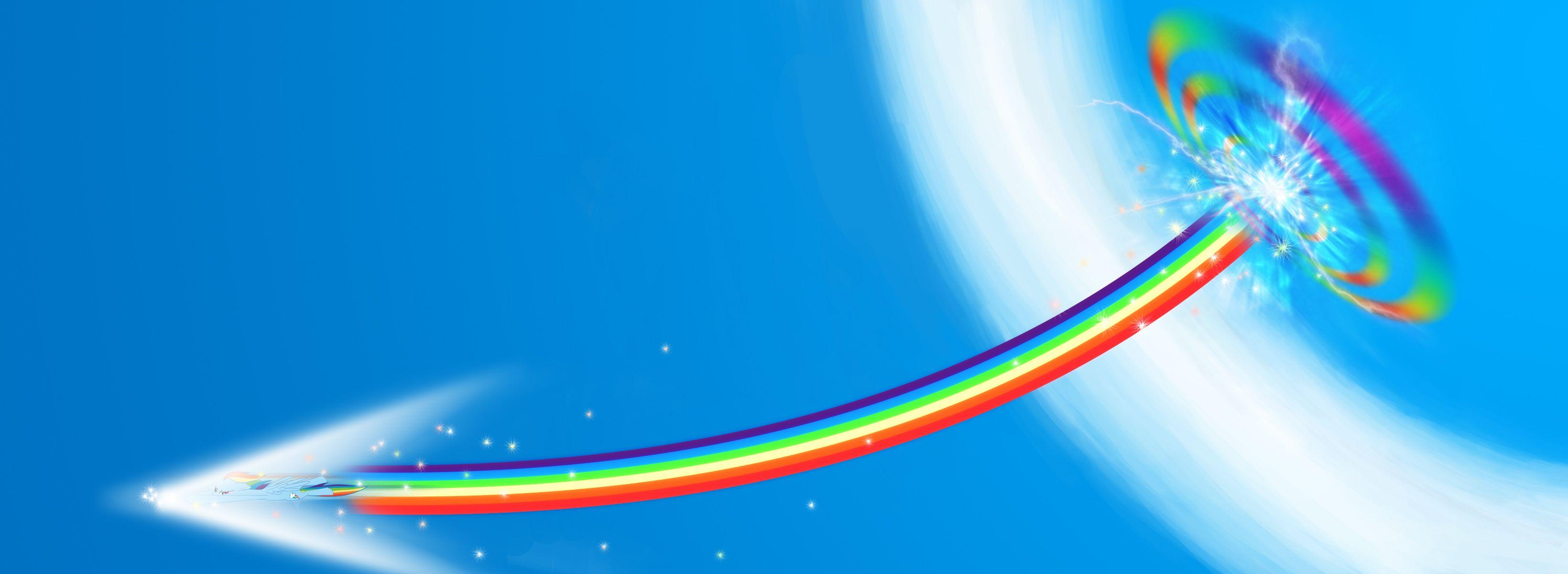 3280x1200 Sonic Rainboom Wallpaper