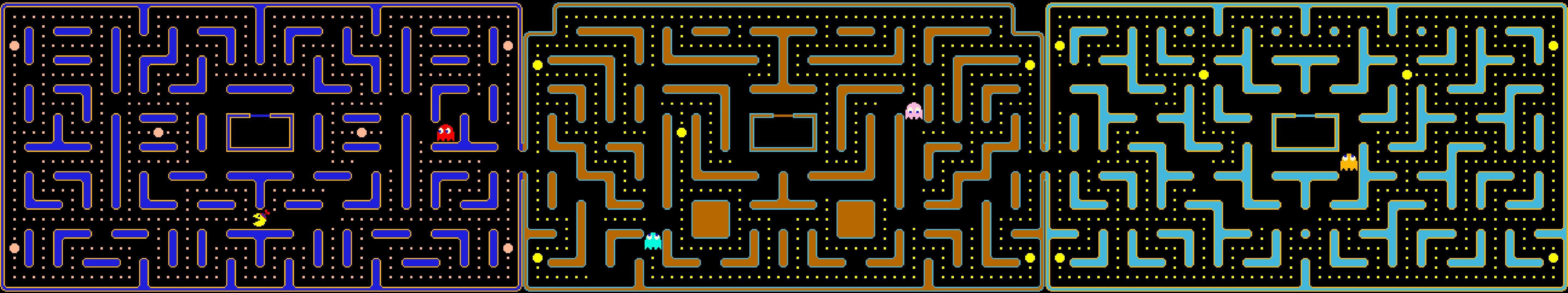 5760x1080 Triple monitor multi multiple screen game jeu pacman pac man jeu