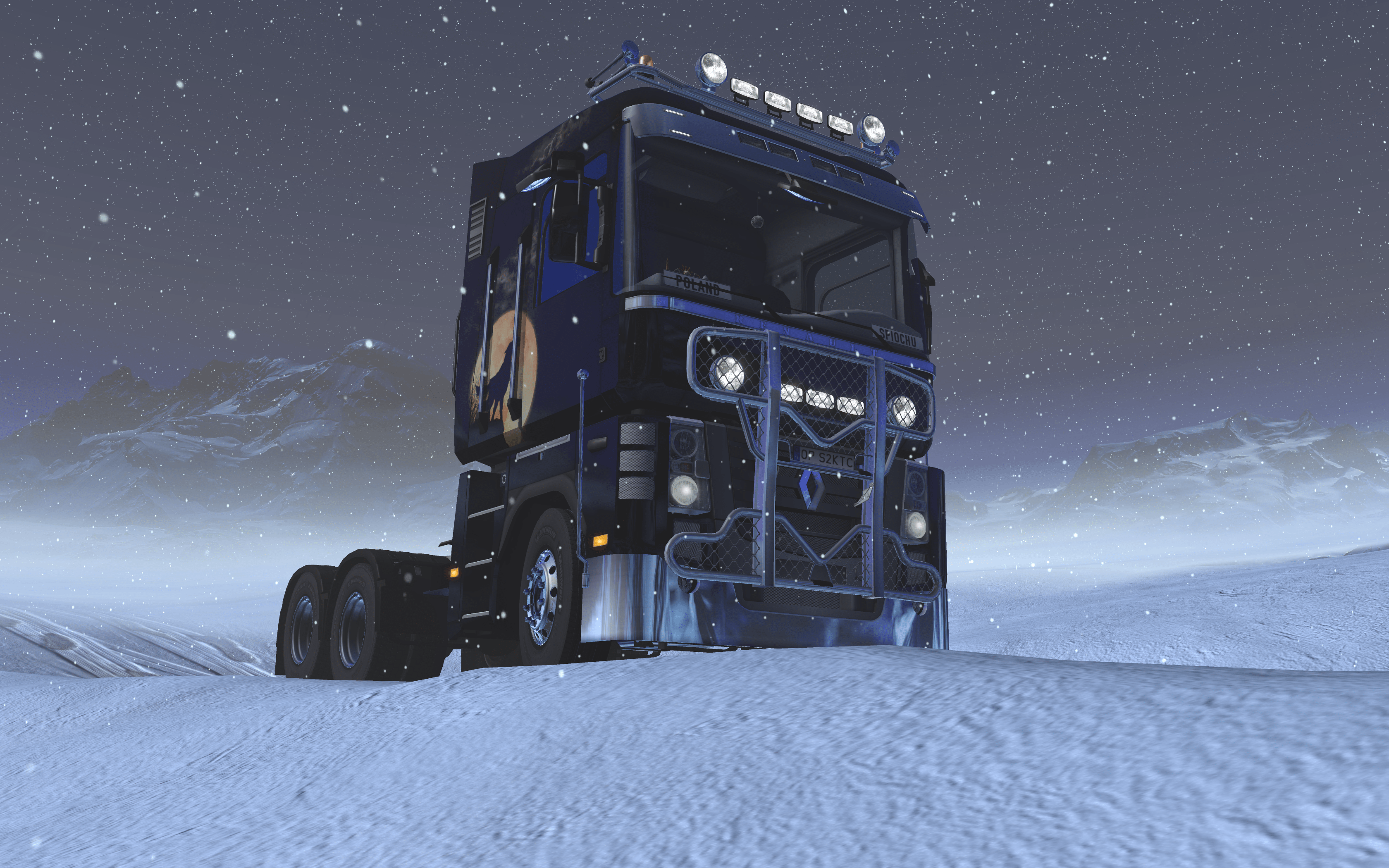 3360x2100 Video Games Euro Truck Simulator 2 Renault Trucks Low Angle Wallpaper:3360x2100