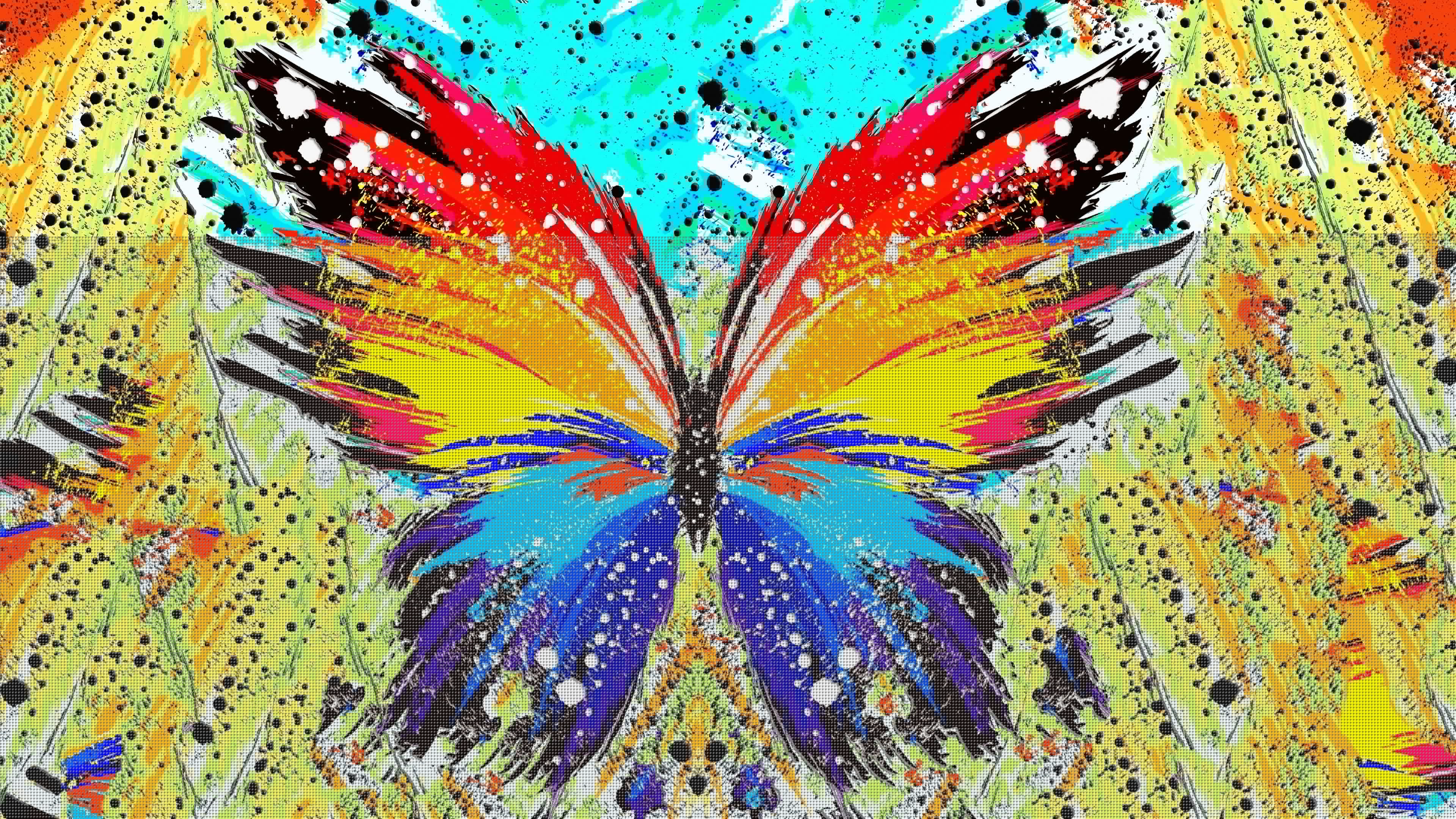 3840x2160 Butterfly Painting